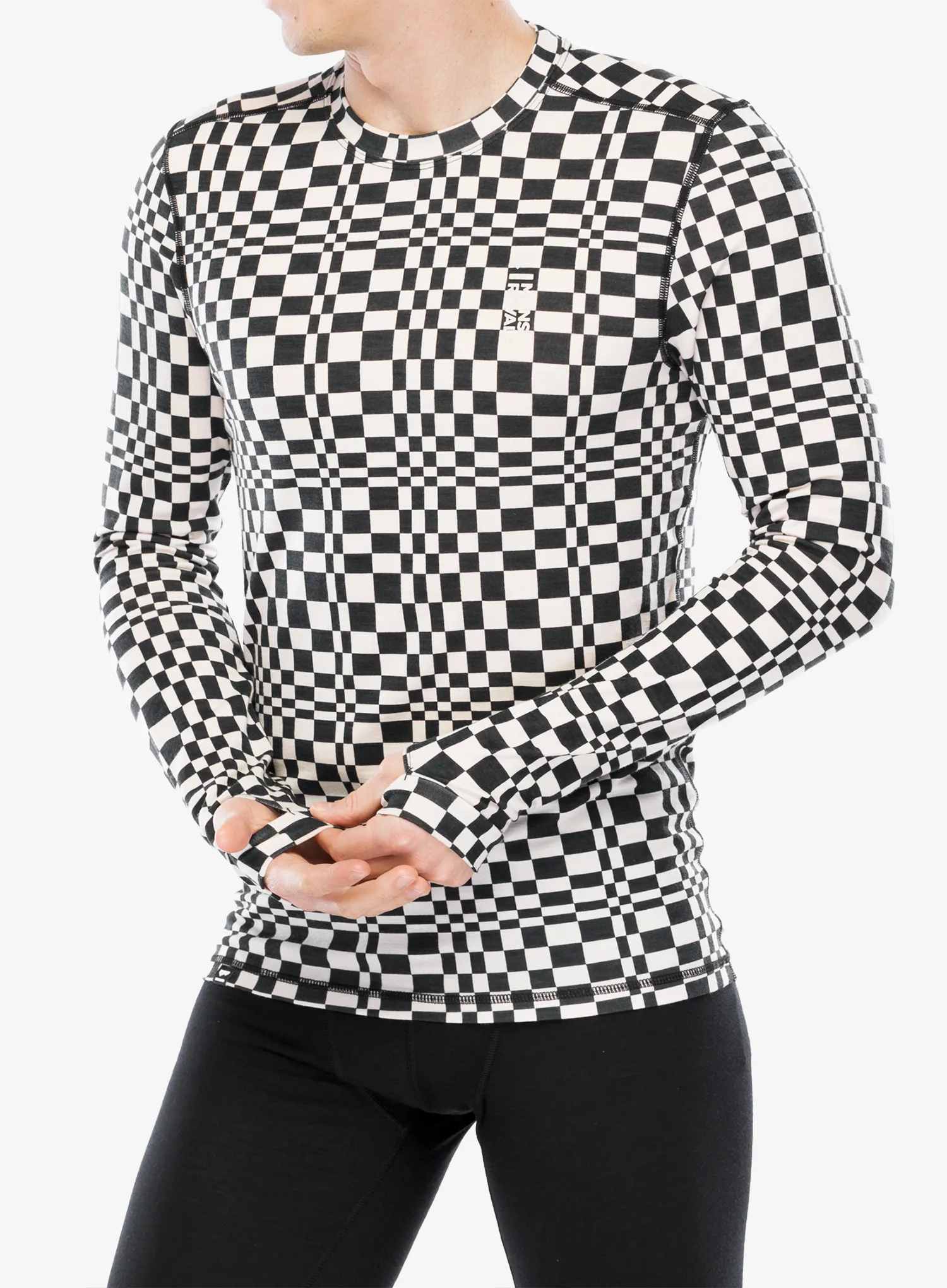 Termo flis jopa Mons Royale Cascade Merino Flex 200 LS - checkers