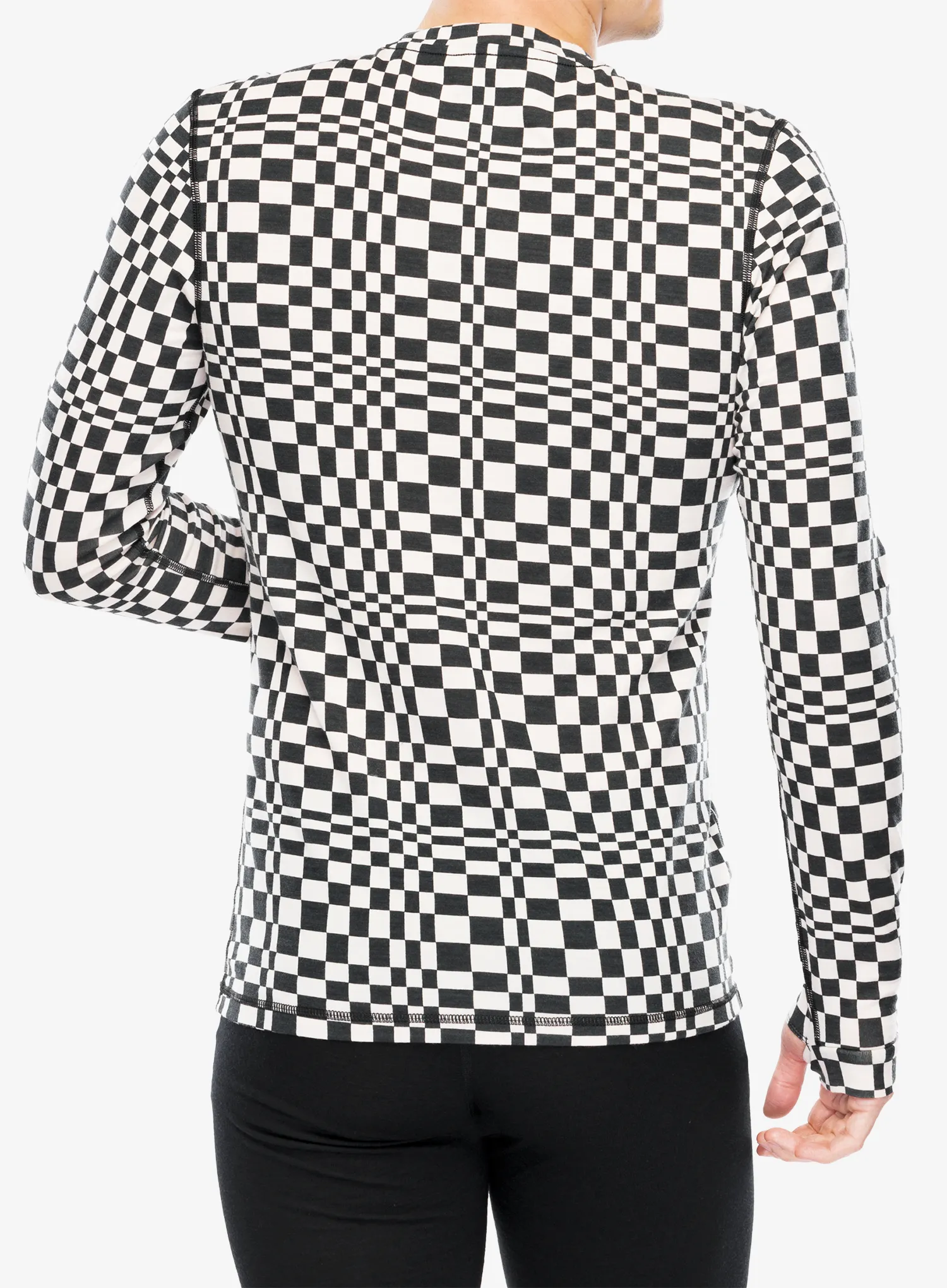 Termo flis jopa Mons Royale Cascade Merino Flex 200 LS - checkers