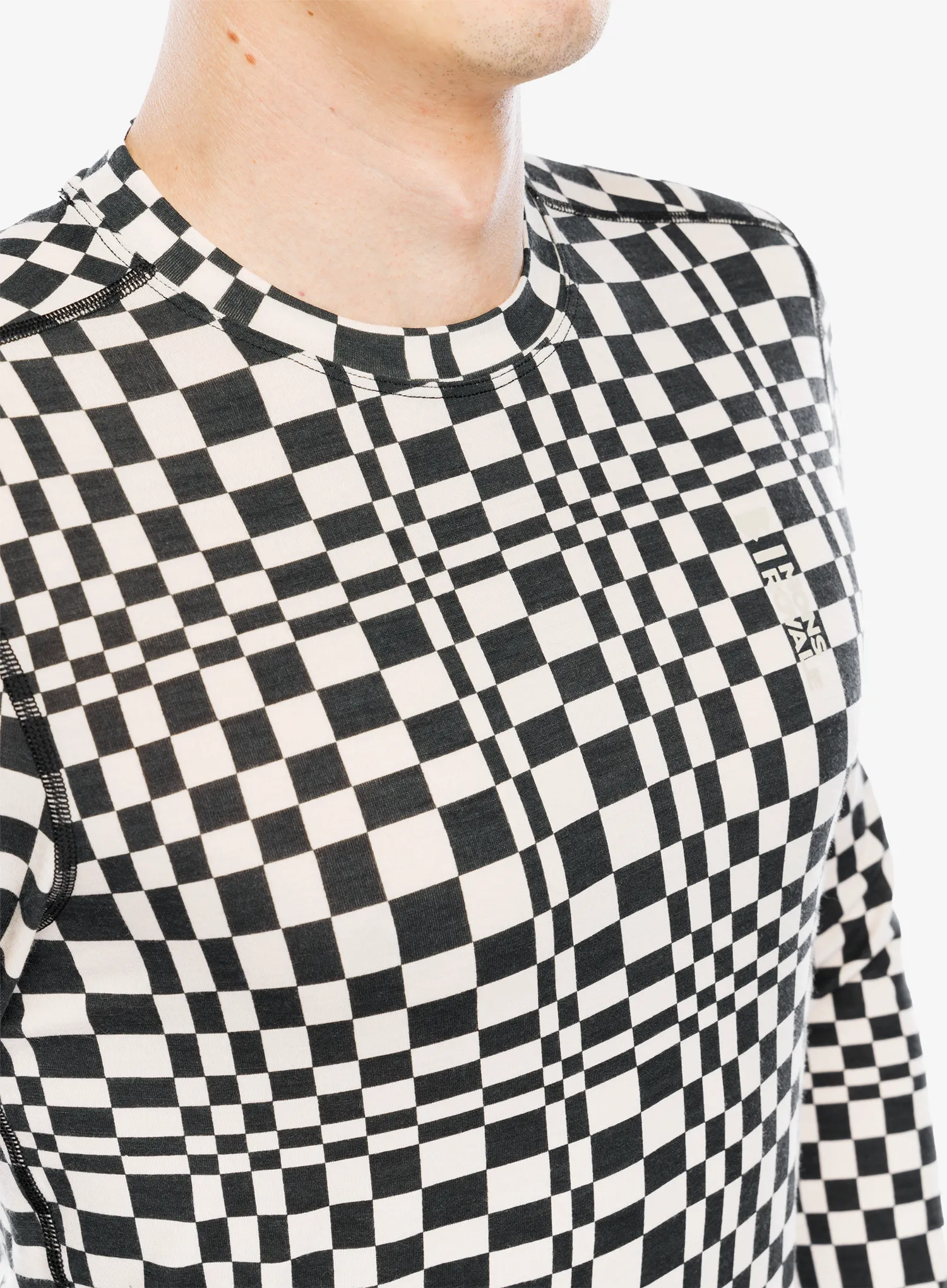 Termo flis jopa Mons Royale Cascade Merino Flex 200 LS - checkers