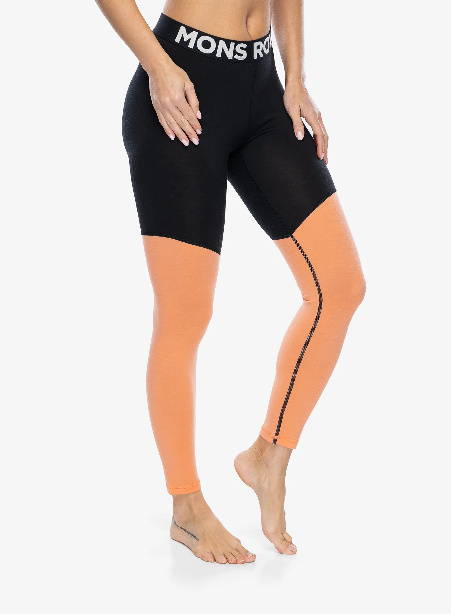 Ženske pajkice Mons Royale Cascade Merino Flex 200 Legging - punch