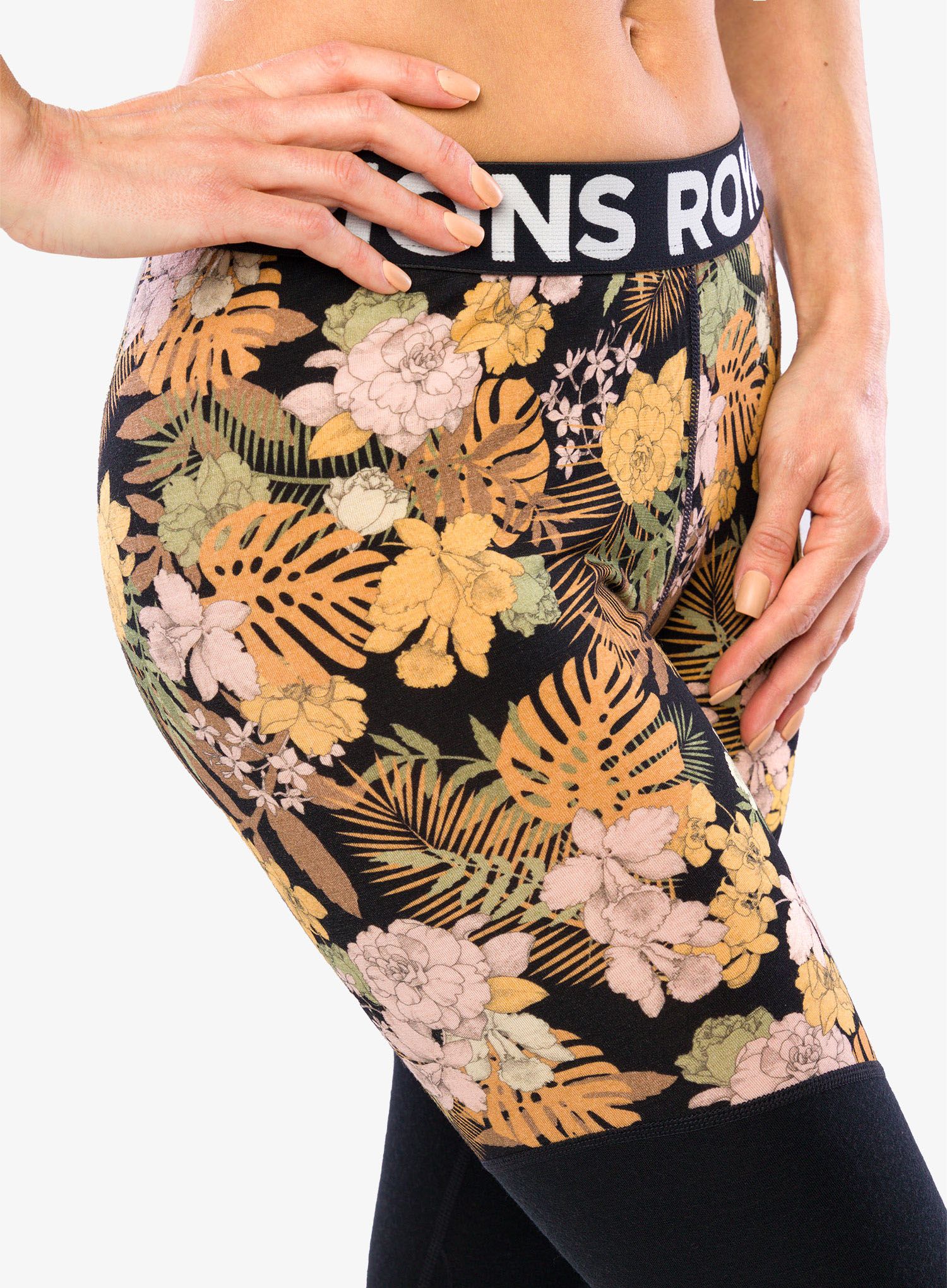 Ženske termo pajkice Mons Royale Cascade Merino - floral camo