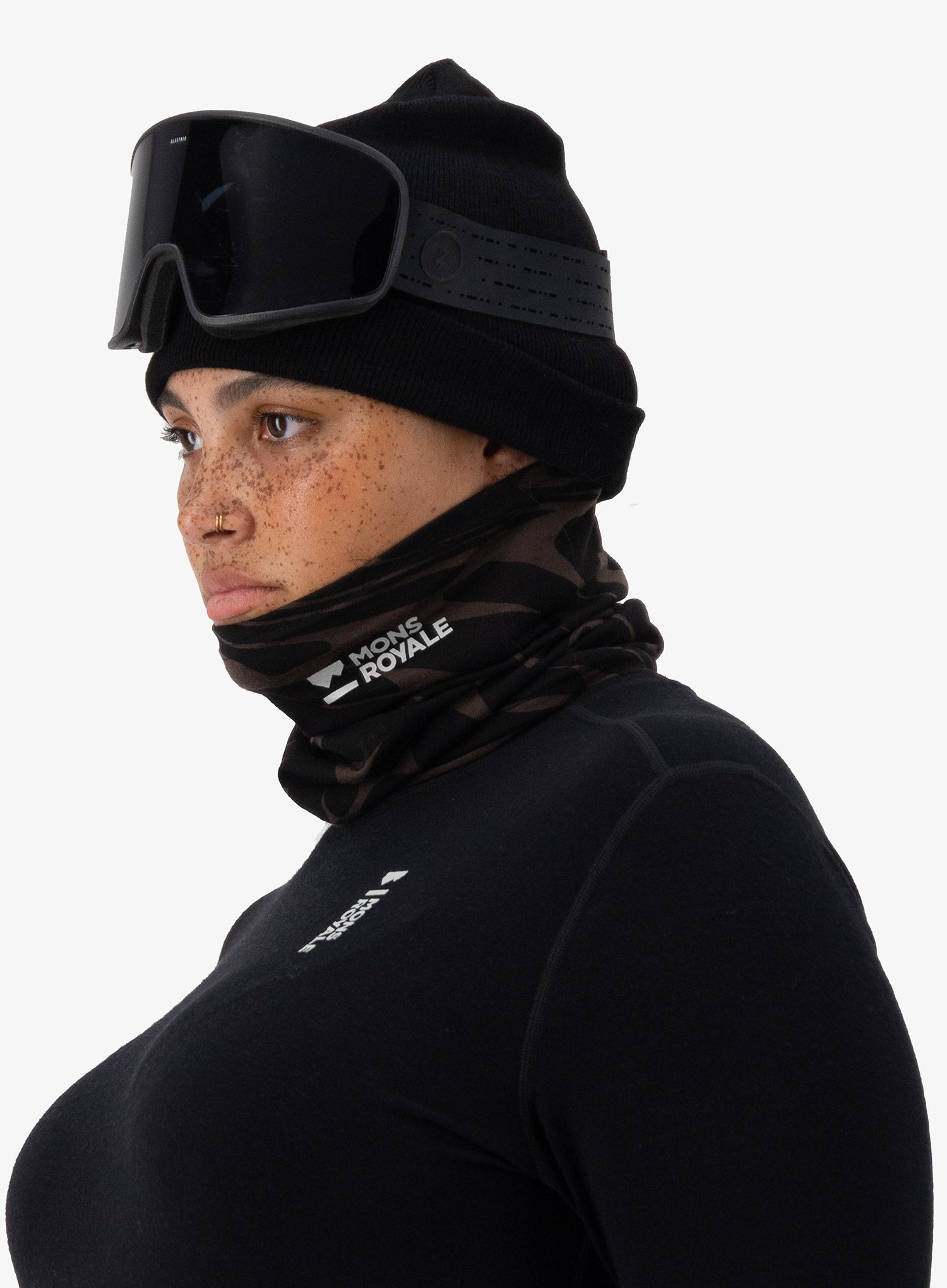 Večnamenska ruta Mons Royale Daily Dose Merino Flex 200 Neckwarmer - signal lost cedar