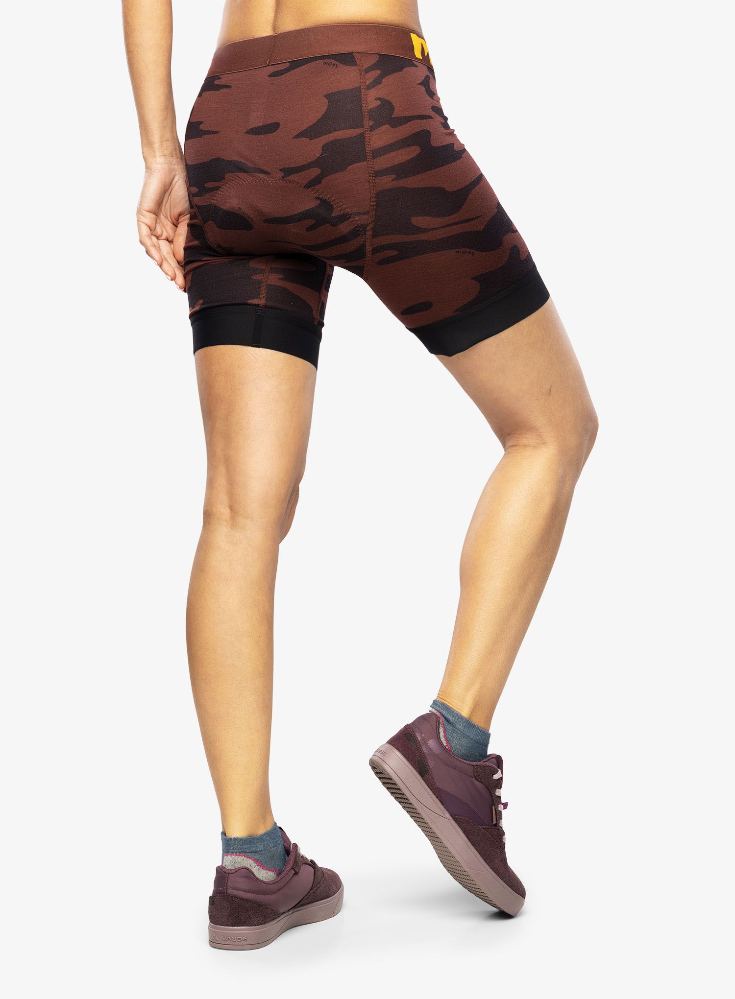 Ženske boksarice Mons Royale Enduro Bike Short Liner - chocolate camo
