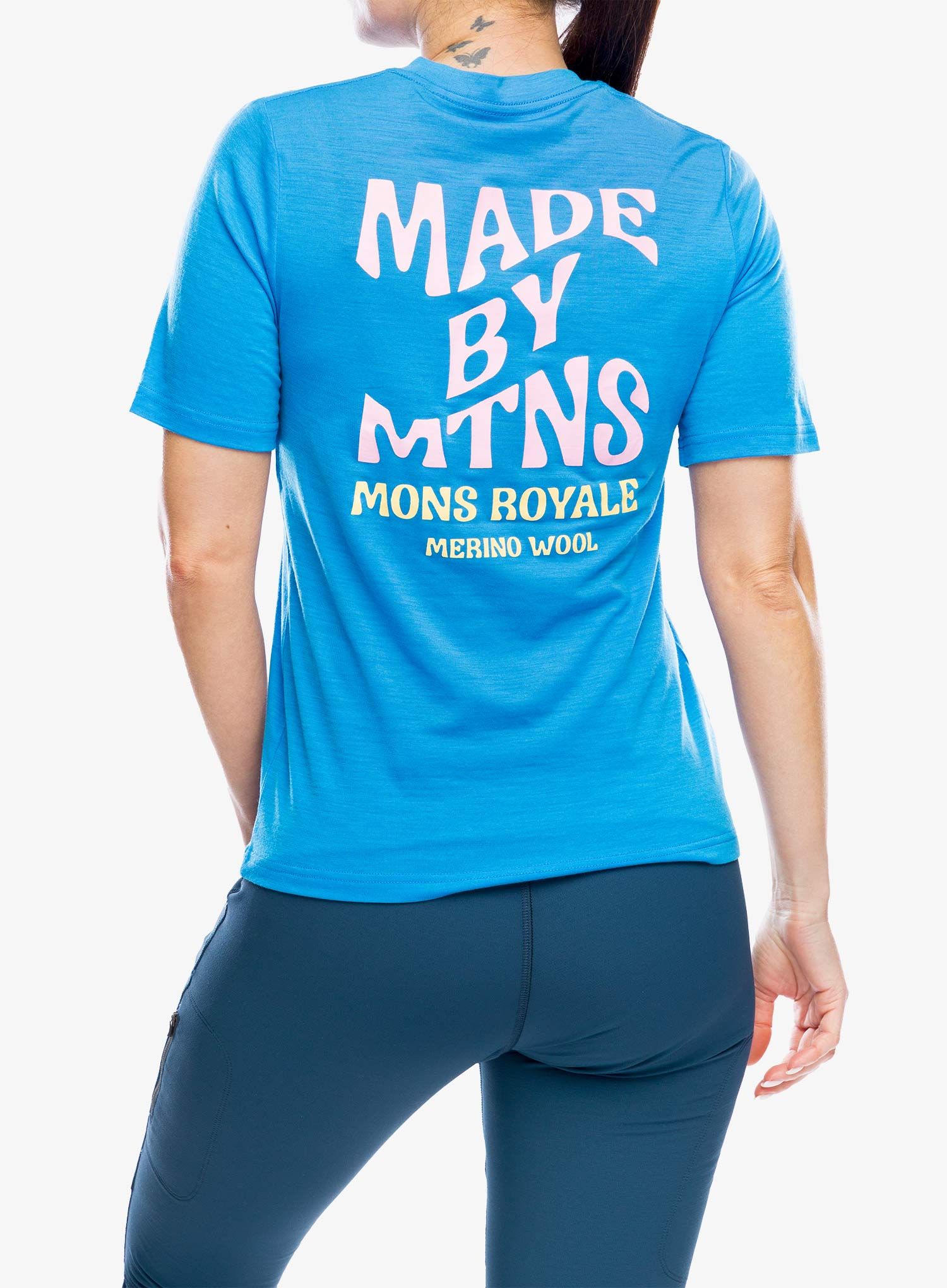 Ženska majica Mons Royale Icon Merino Air-Con Relaxed Tee - pop blue