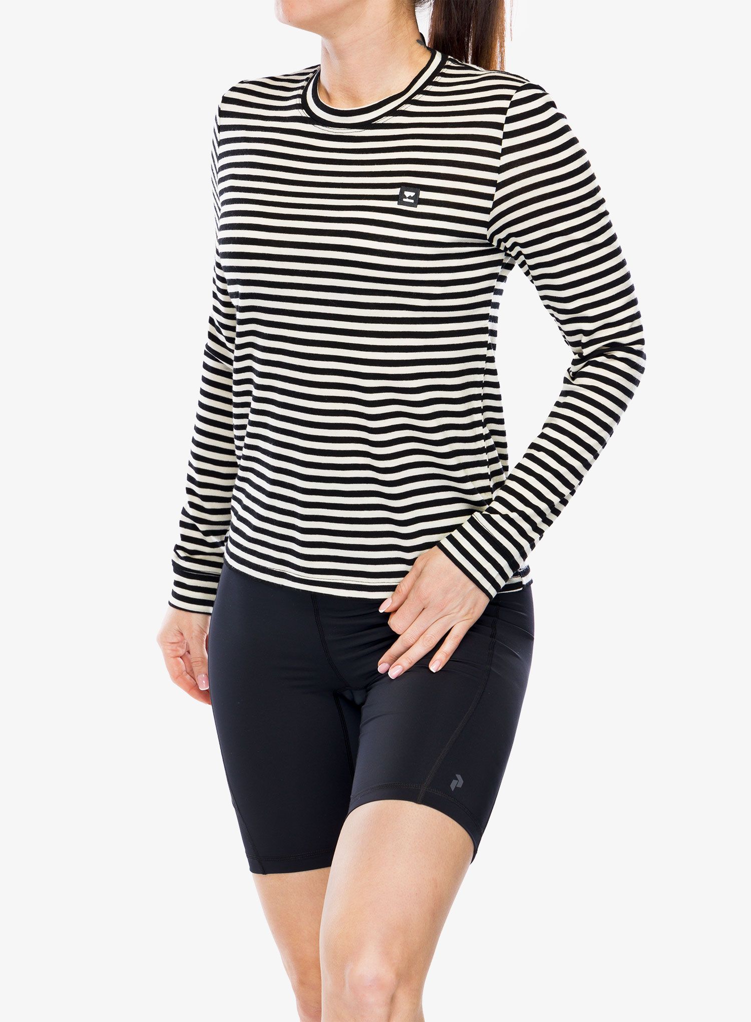 Ženska jopica Mons Royale Icon Relaxed LS - MR stripe