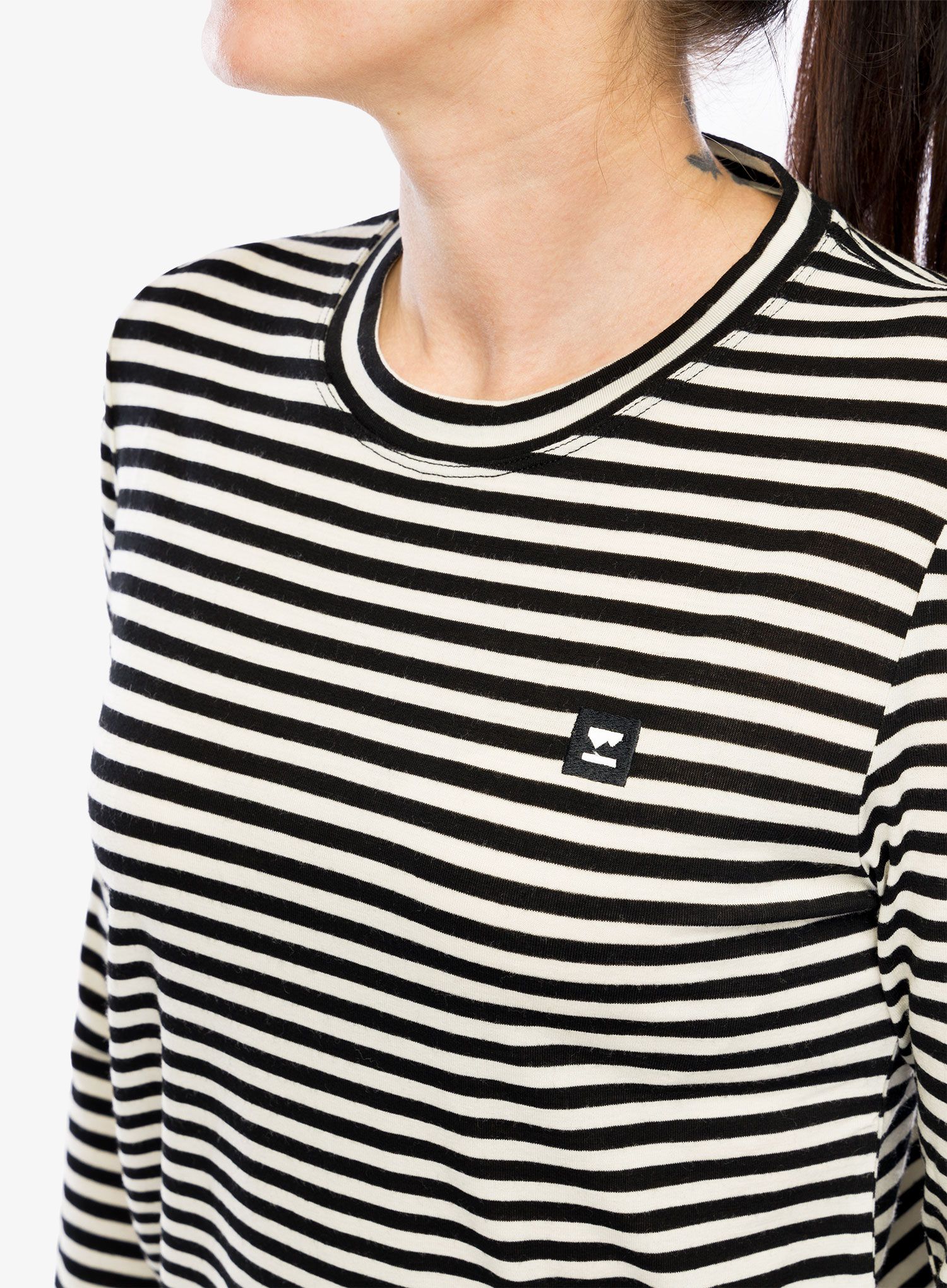 Ženska jopica Mons Royale Icon Relaxed LS - MR stripe