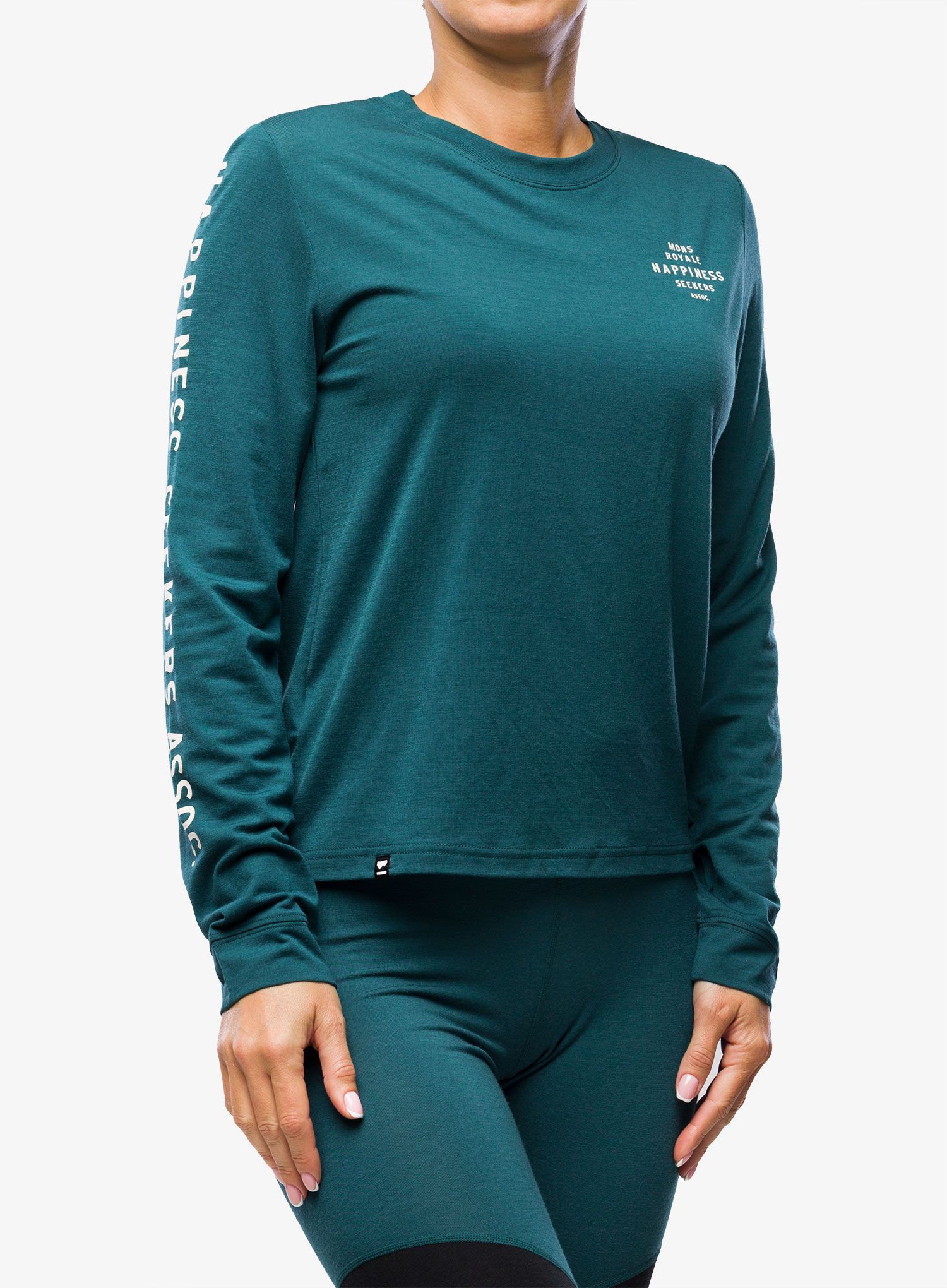 Ženska jopica Mons Royale Icon Relaxed LS - evergreen