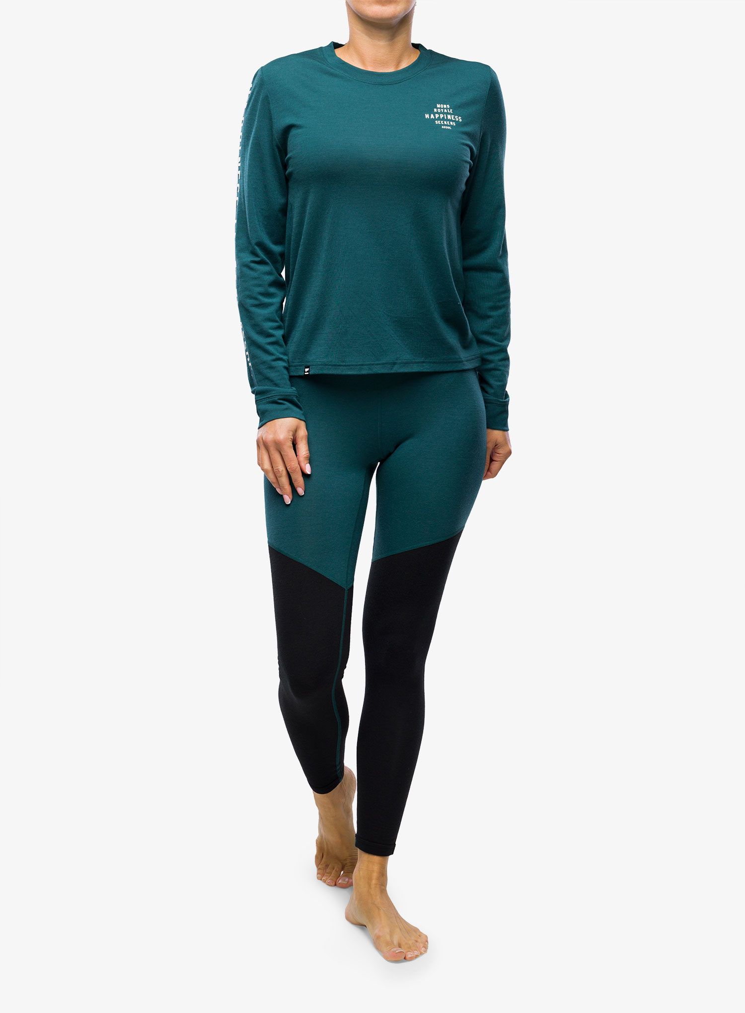 Ženska jopica Mons Royale Icon Relaxed LS - evergreen