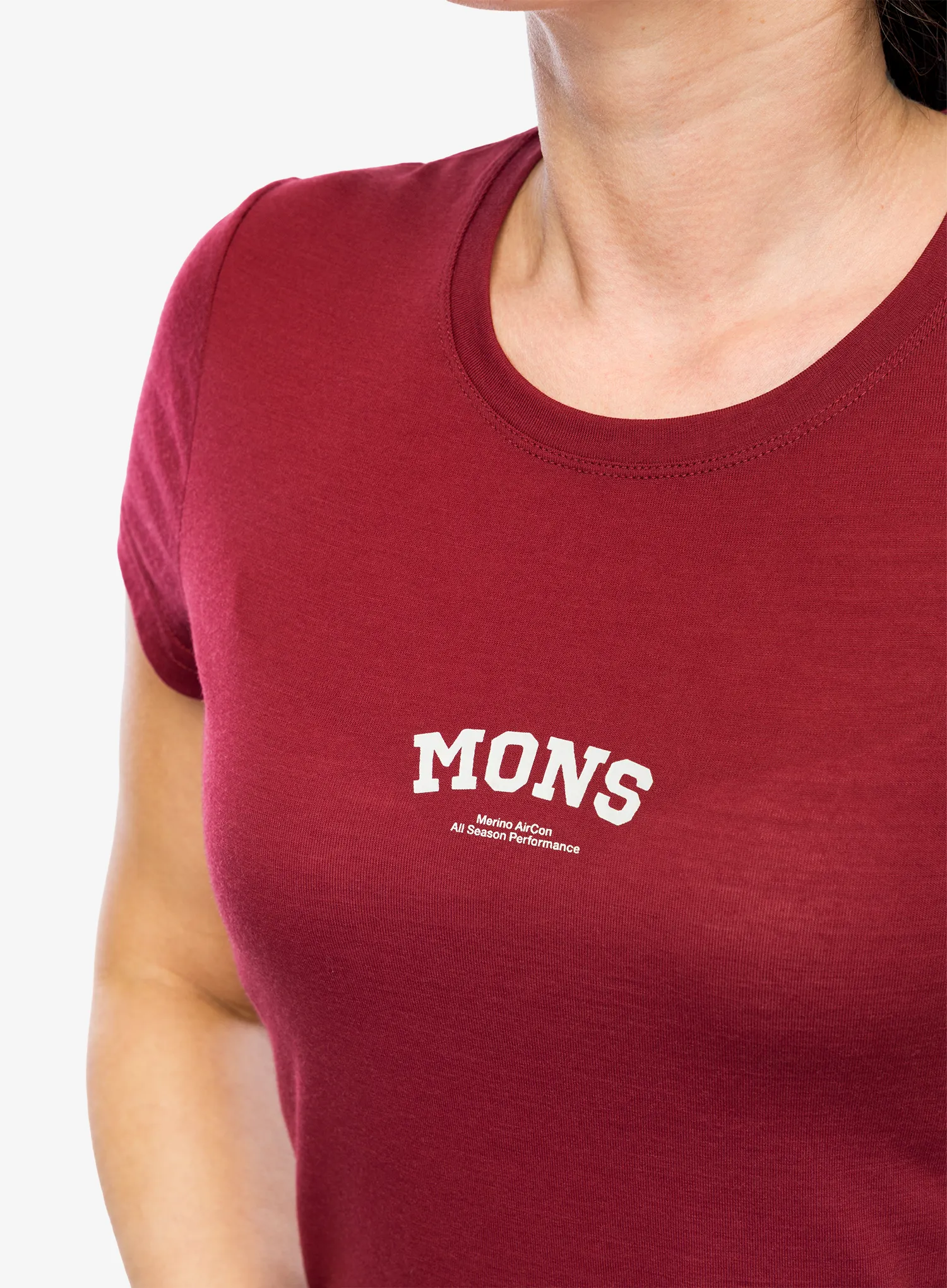 Ženska kolesarska majica Mons Royale Icon Tee - cherry