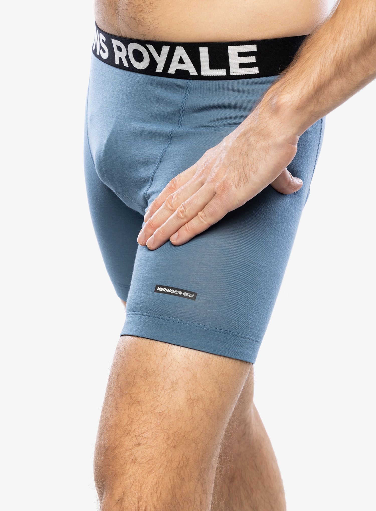 Kolesarske kratke hlače Mons Royale Low Pro Merino Aircon Bike Short Liner - blue slate