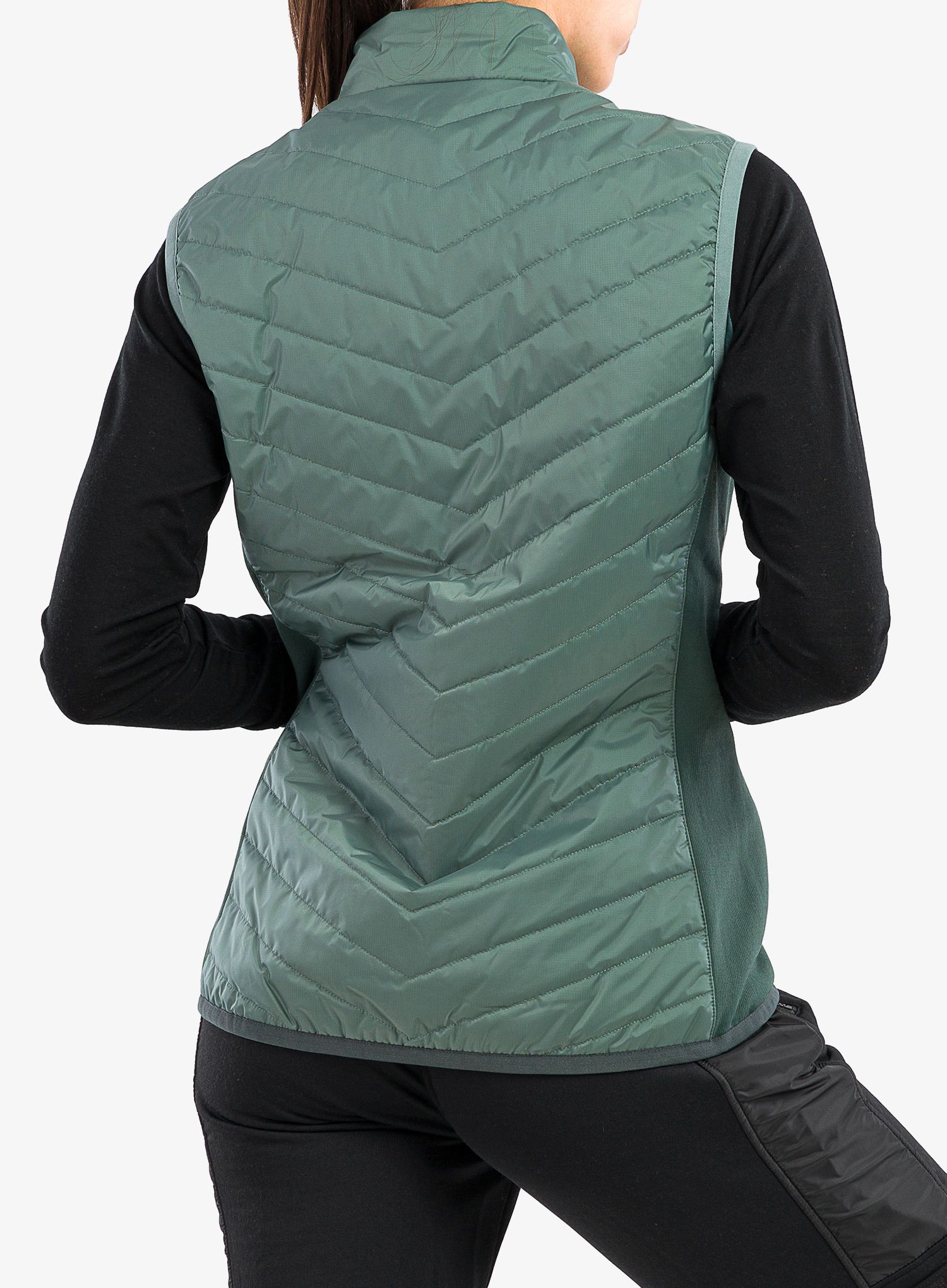 Ženski brezrokavnik Mons Royale Neve Vest - sage/burnt sage