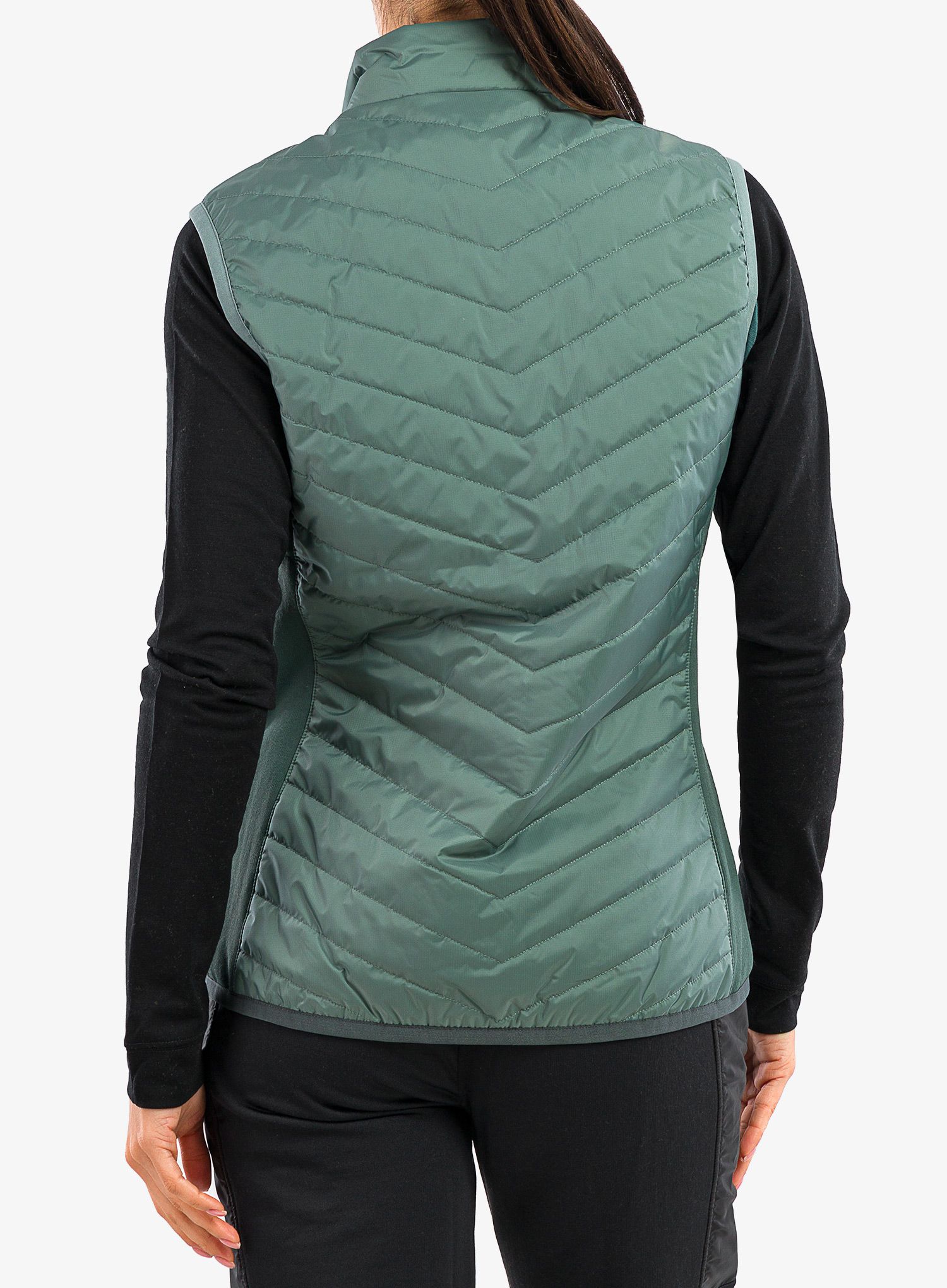Ženski brezrokavnik Mons Royale Neve Vest - sage/burnt sage
