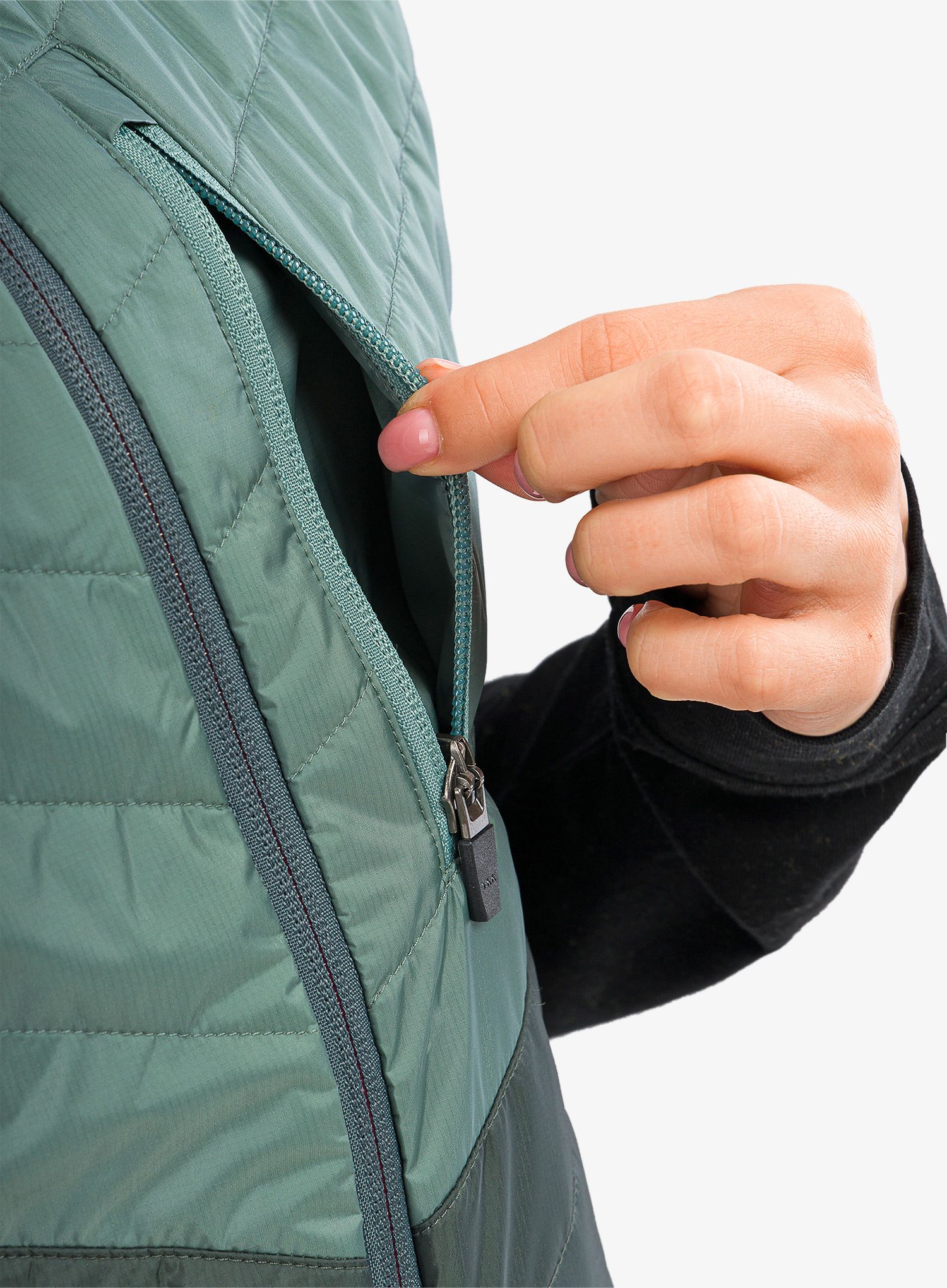 Ženski brezrokavnik Mons Royale Neve Vest - sage/burnt sage