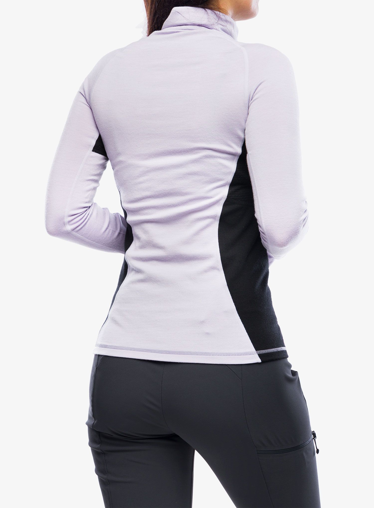 Ženska termo flis jopa Mons Royale Olympus Half Zip - thistle cloud