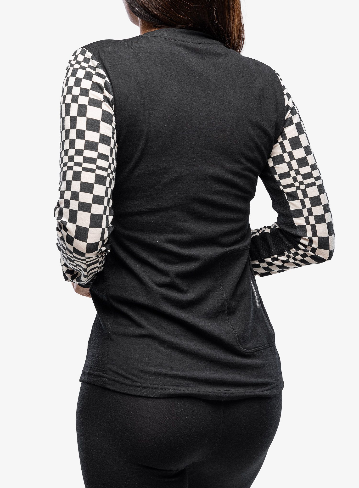 Ženska kolesarska jopa Mons Royale Redwood Enduro VLS - checkers/black