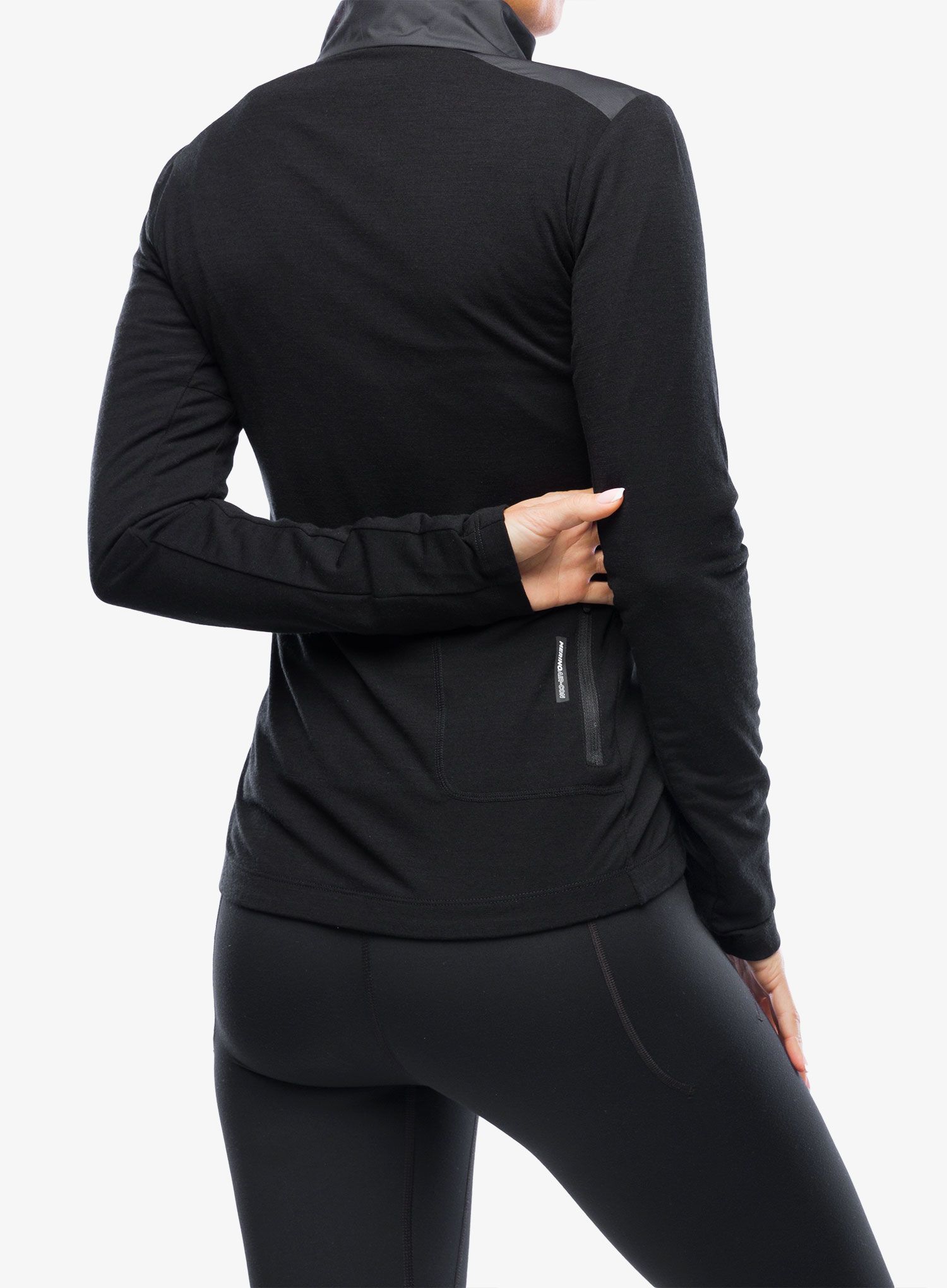 Ženska kolesarska jopa Mons Royale Redwood Wind Jersey - black