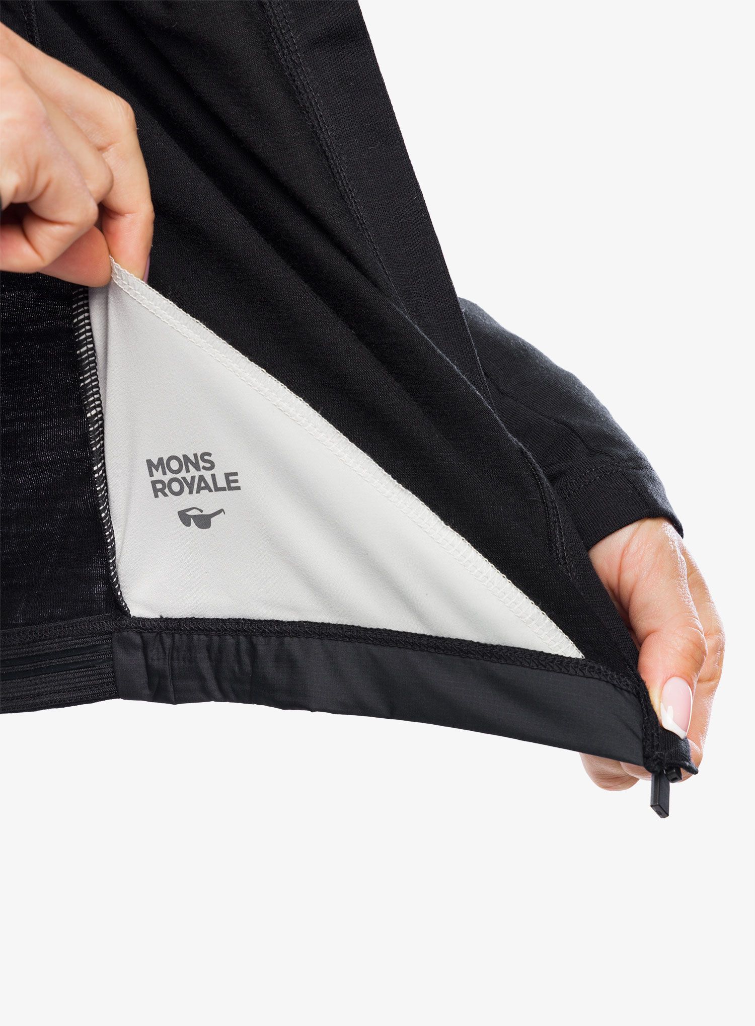Ženska kolesarska jopa Mons Royale Redwood Wind Jersey - black