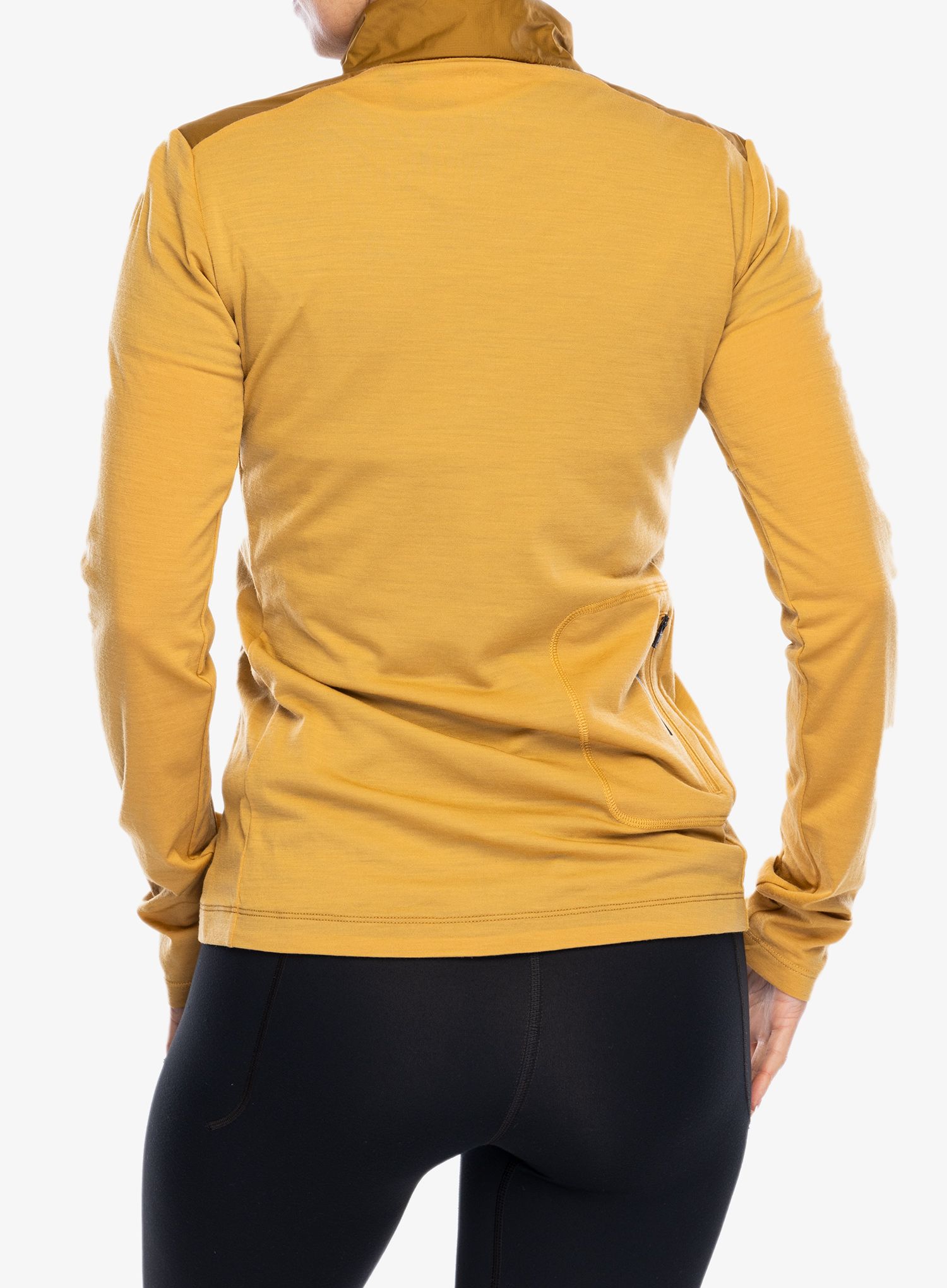 Ženska kolesarska jopa Mons Royale Redwood Wind Jersey - cumin/honey
