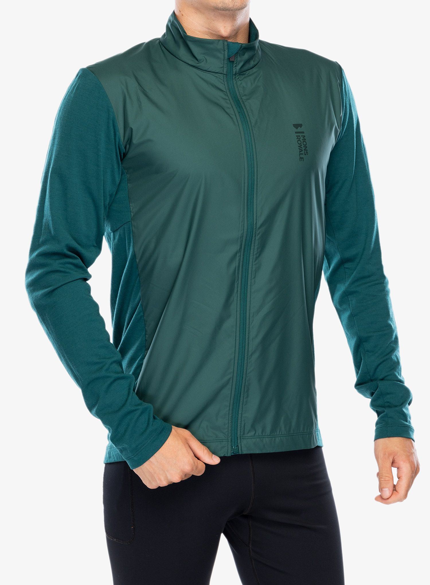 Kolesarska jopa Mons Royale Redwood Wind Jersey - evergreen