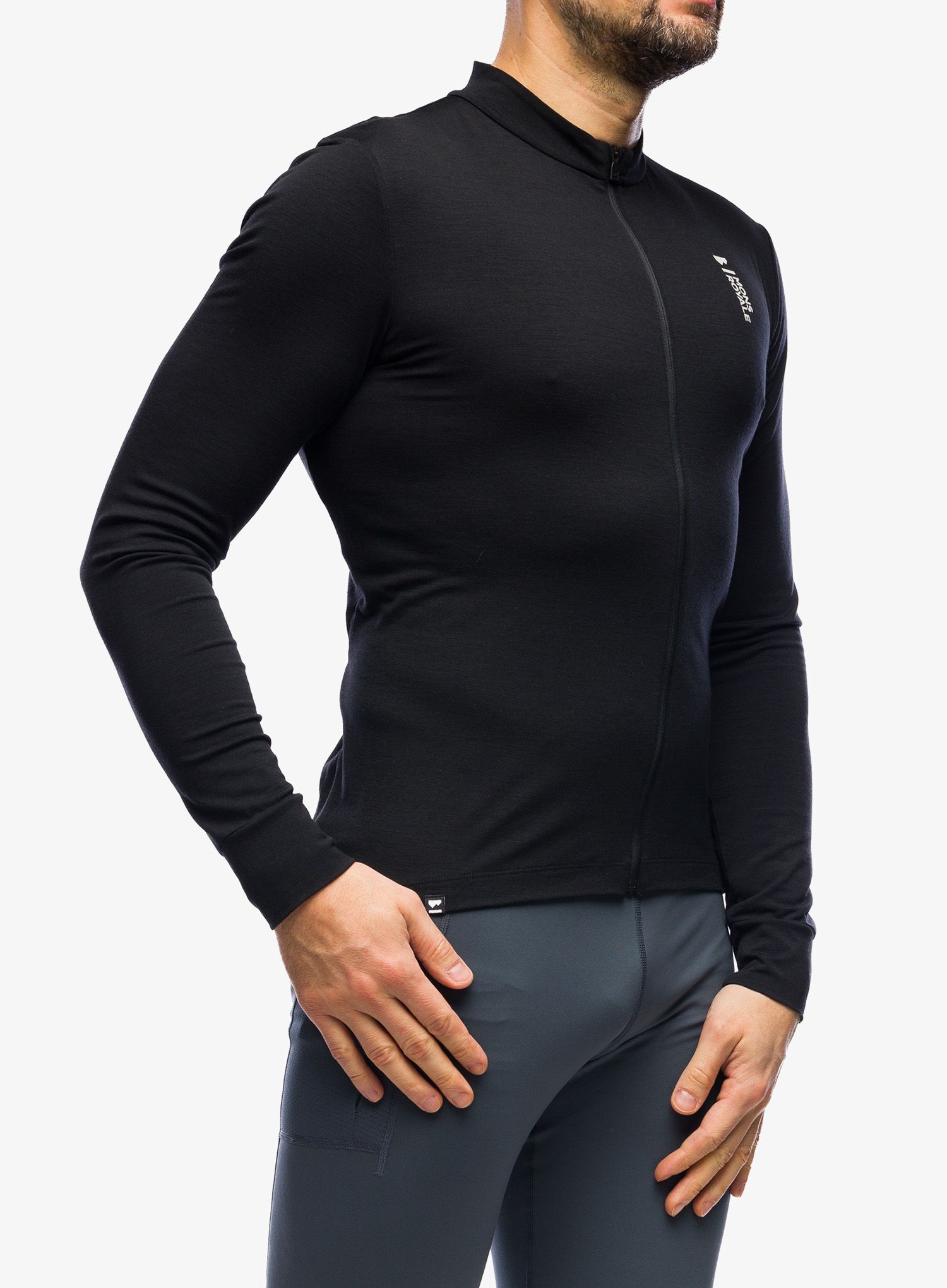 Kolesarska jopa Mons Royale Roam Cargo Merino Shift Full Zip LS - black