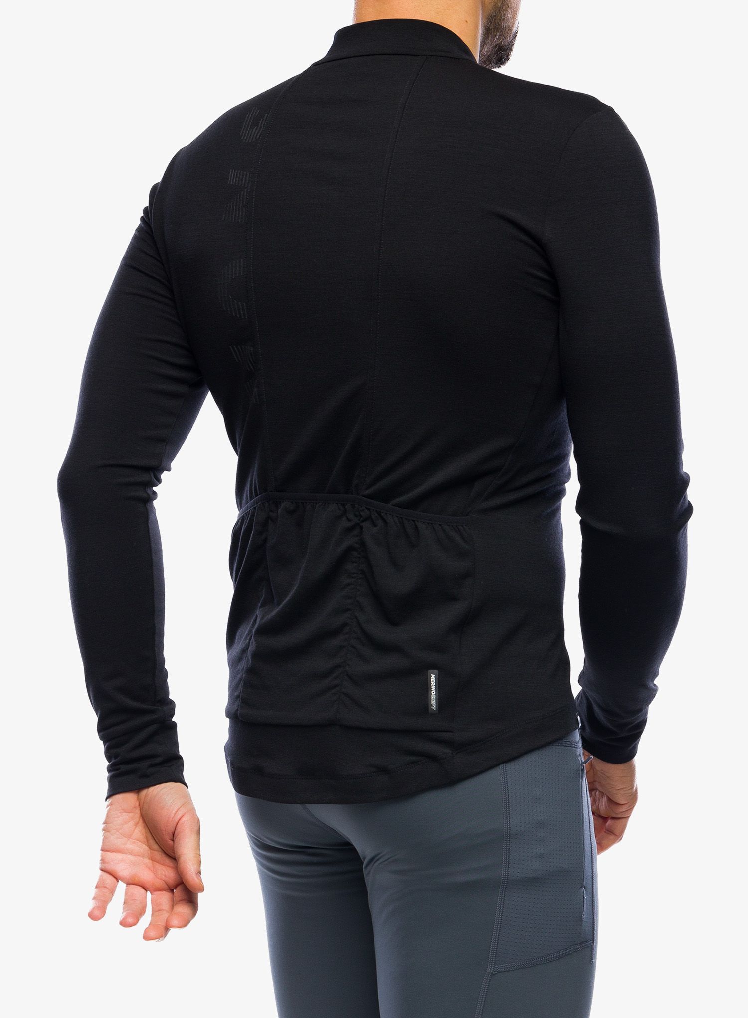 Kolesarska jopa Mons Royale Roam Cargo Merino Shift Full Zip LS - black
