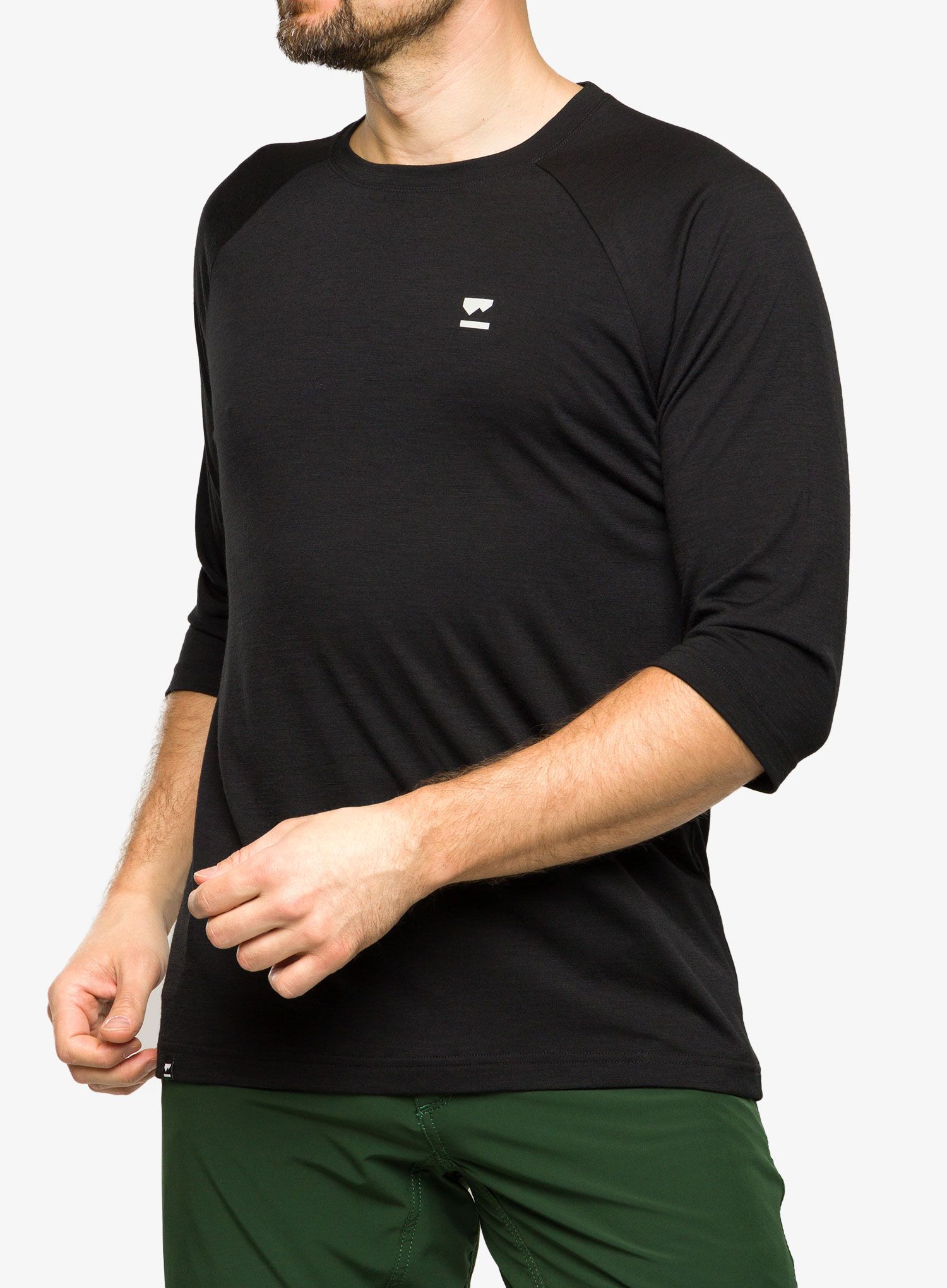 Kolesarska majica Mons Royale Tarn Merino Shift Raglan 3/4 - black