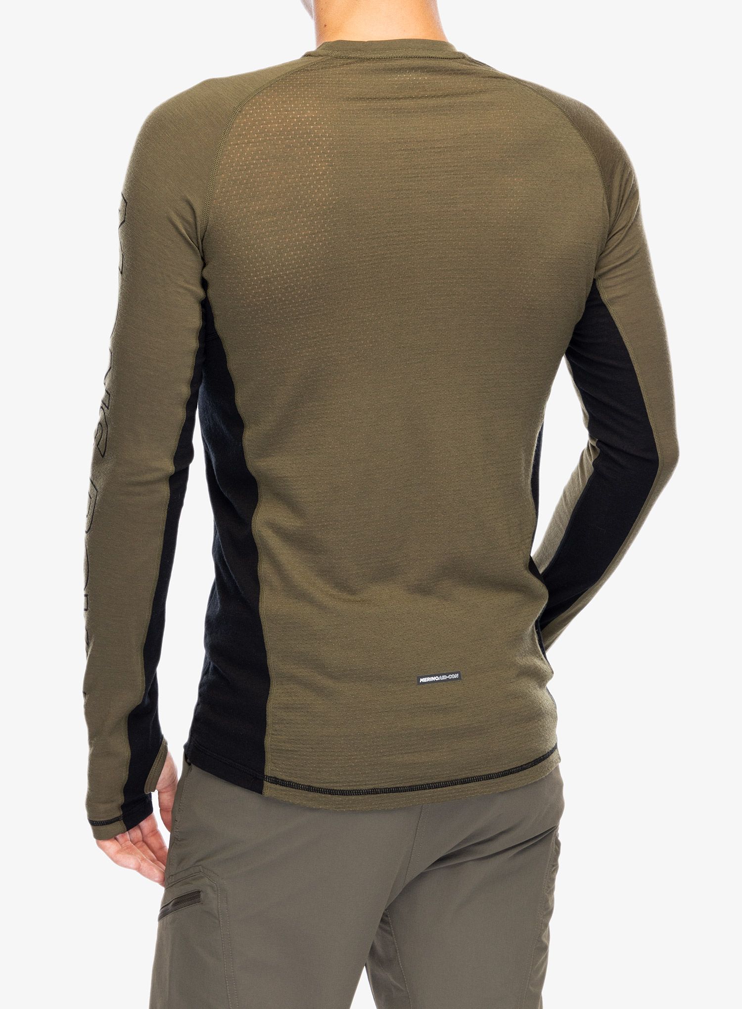 Termo flis jopa Mons Royale Temple Tech LS - dark olive/black