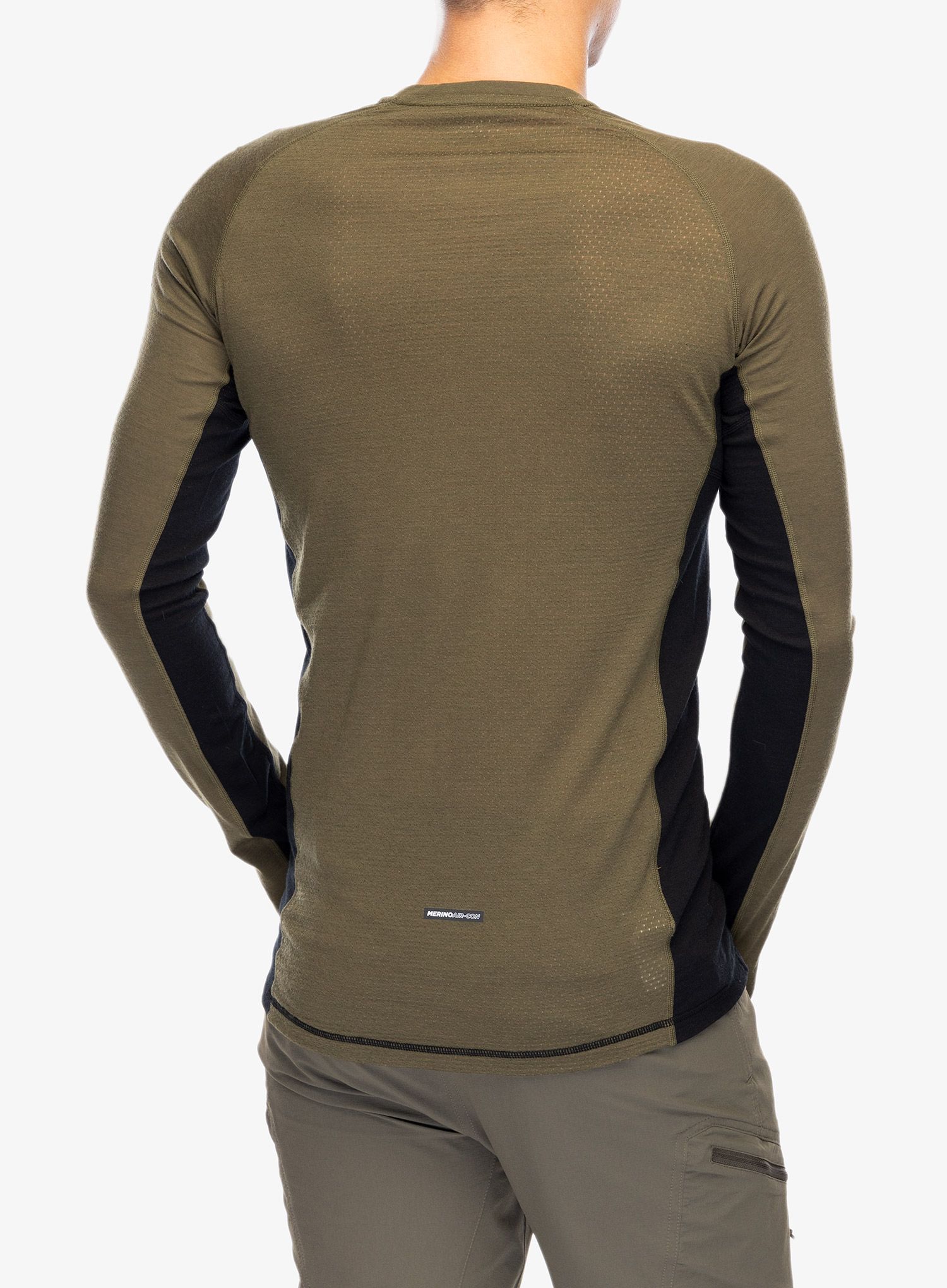 Termo flis jopa Mons Royale Temple Tech LS - dark olive/black