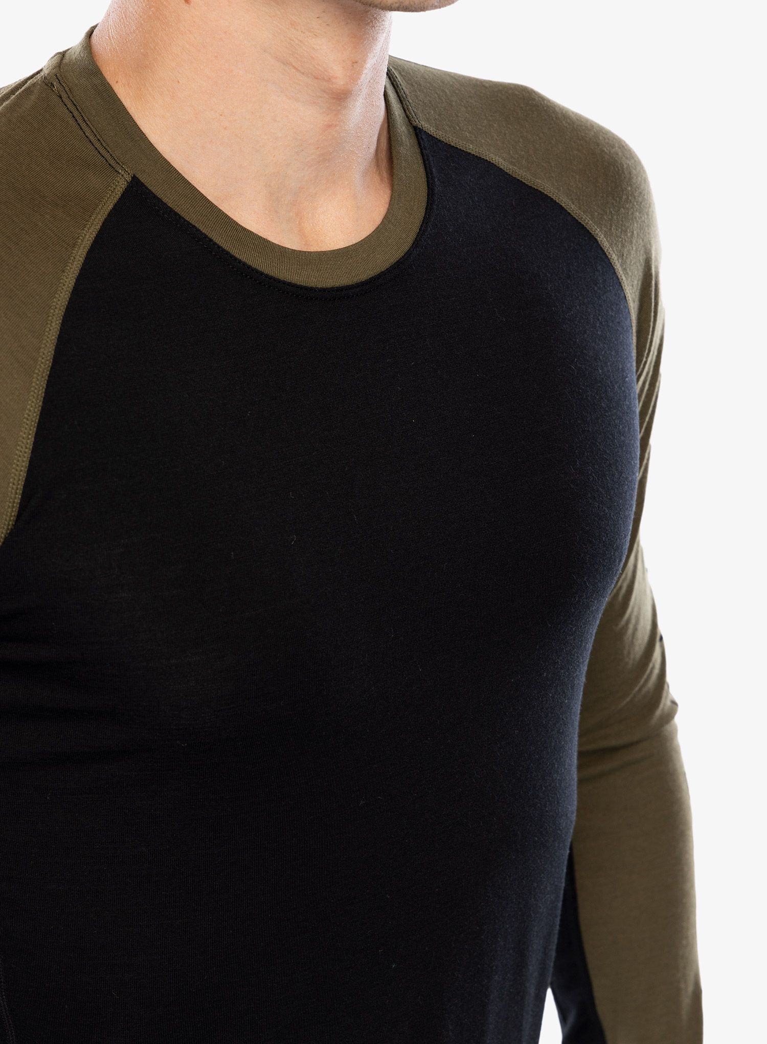 Termo flis jopa Mons Royale Temple Tech LS - dark olive/black