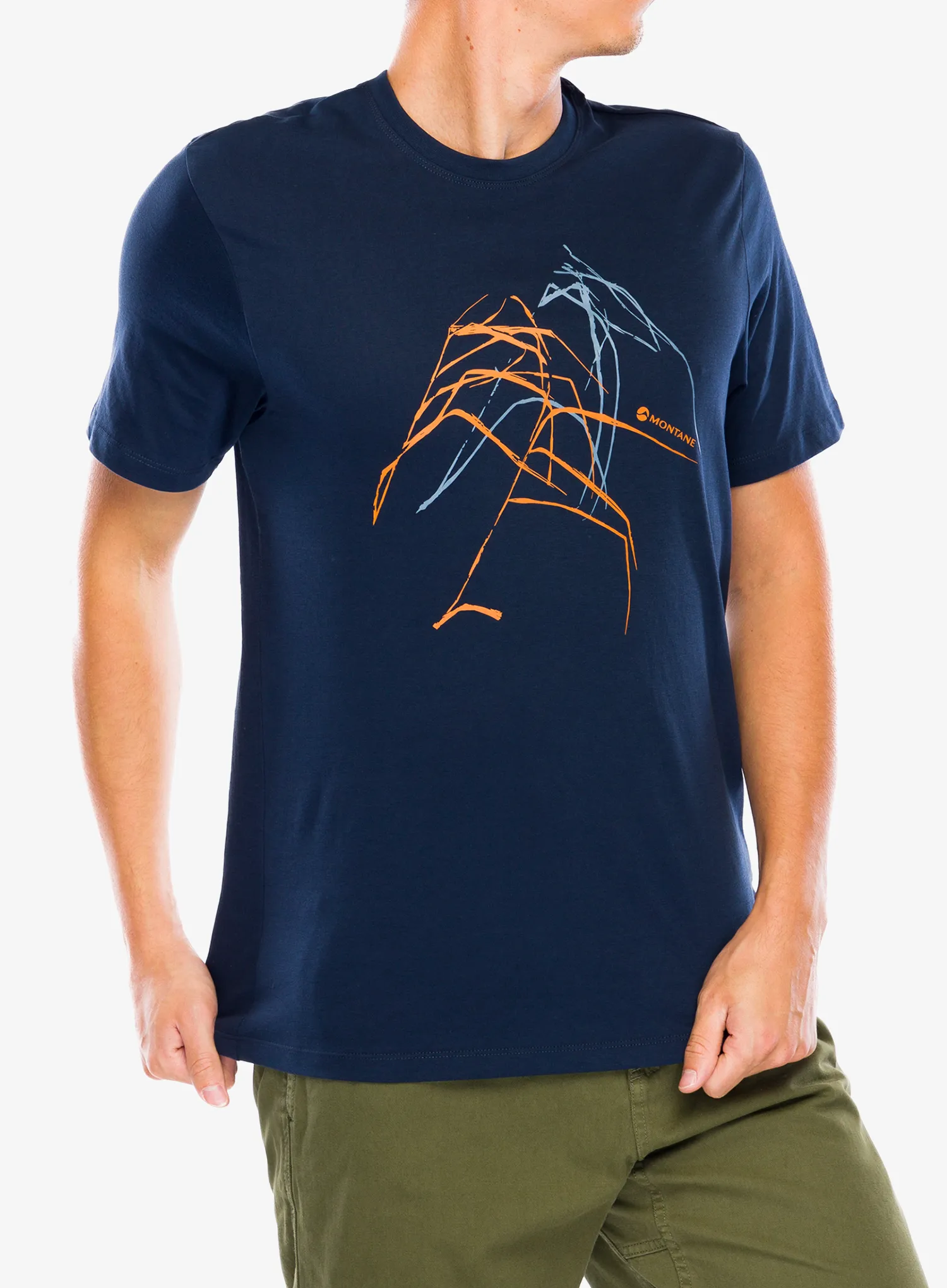 Majica s potiskom Montane Abstract Mountain T-Shirt - eclipse blue