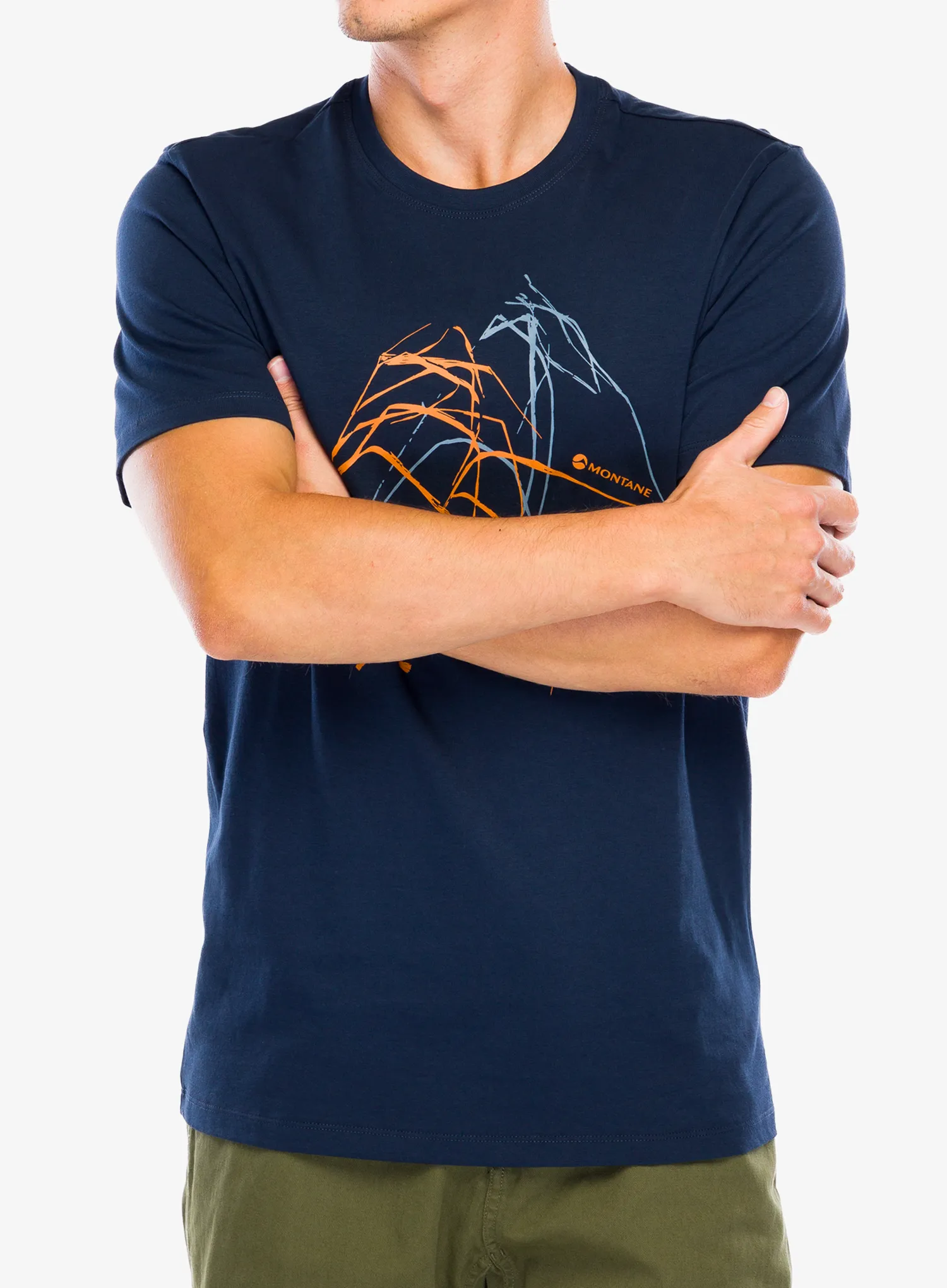 Majica s potiskom Montane Abstract Mountain T-Shirt - eclipse blue