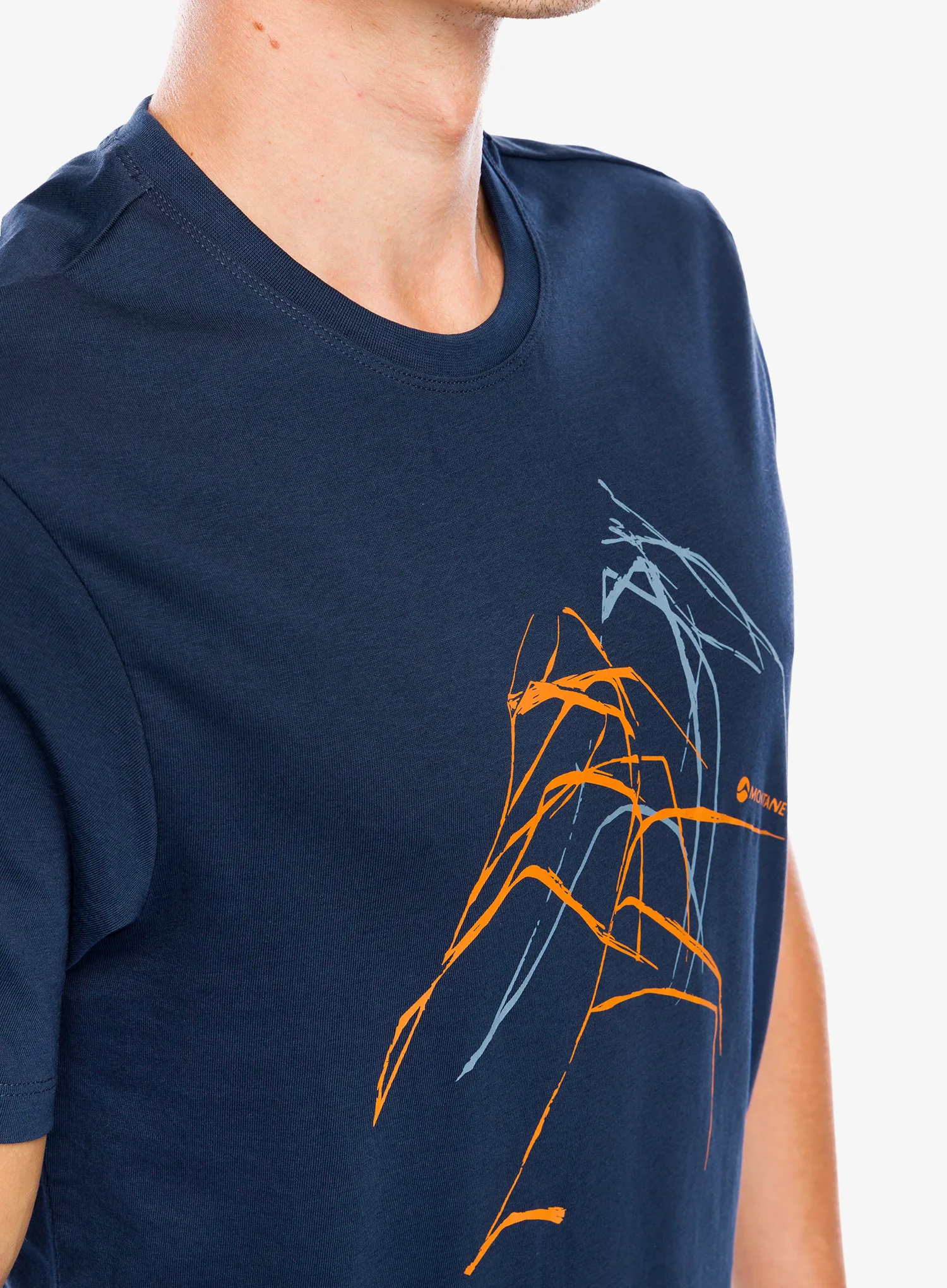 Majica s potiskom Montane Abstract Mountain T-Shirt - eclipse blue