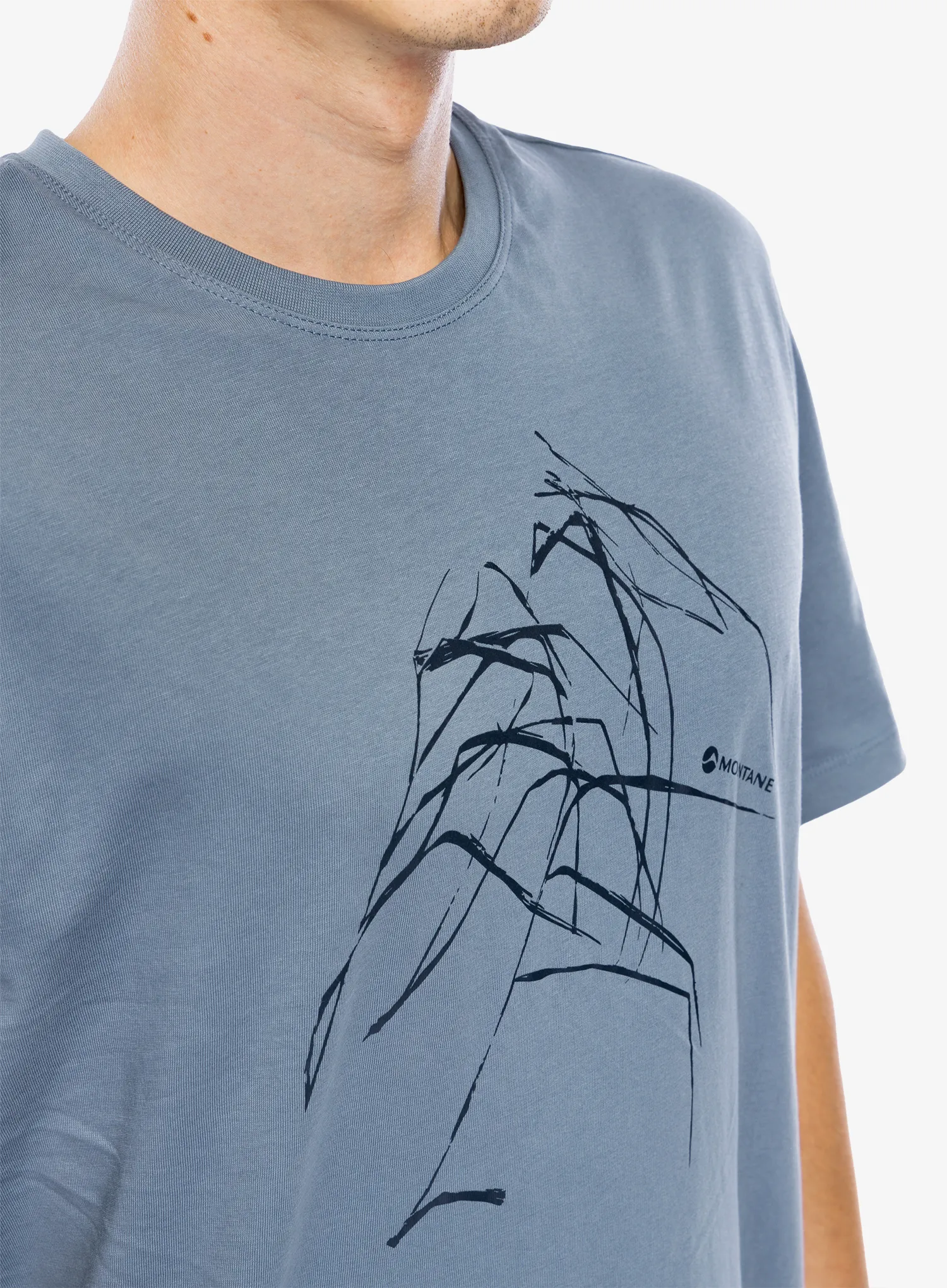 Majica s potiskom Montane Abstract Mountain T-Shirt - stone blue