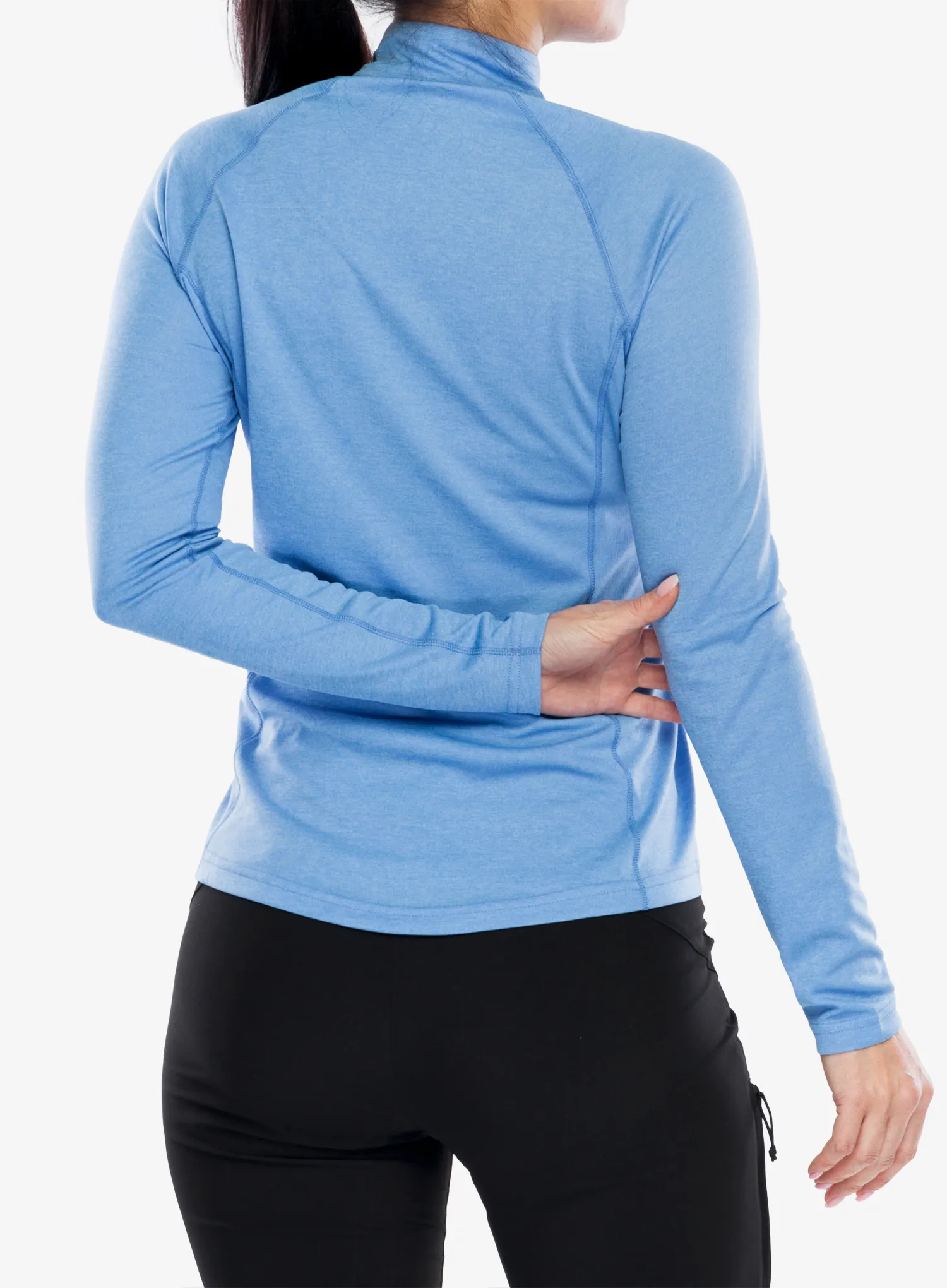 Ženska termo flis jopa Montane Dart Zip Neck - cornflower