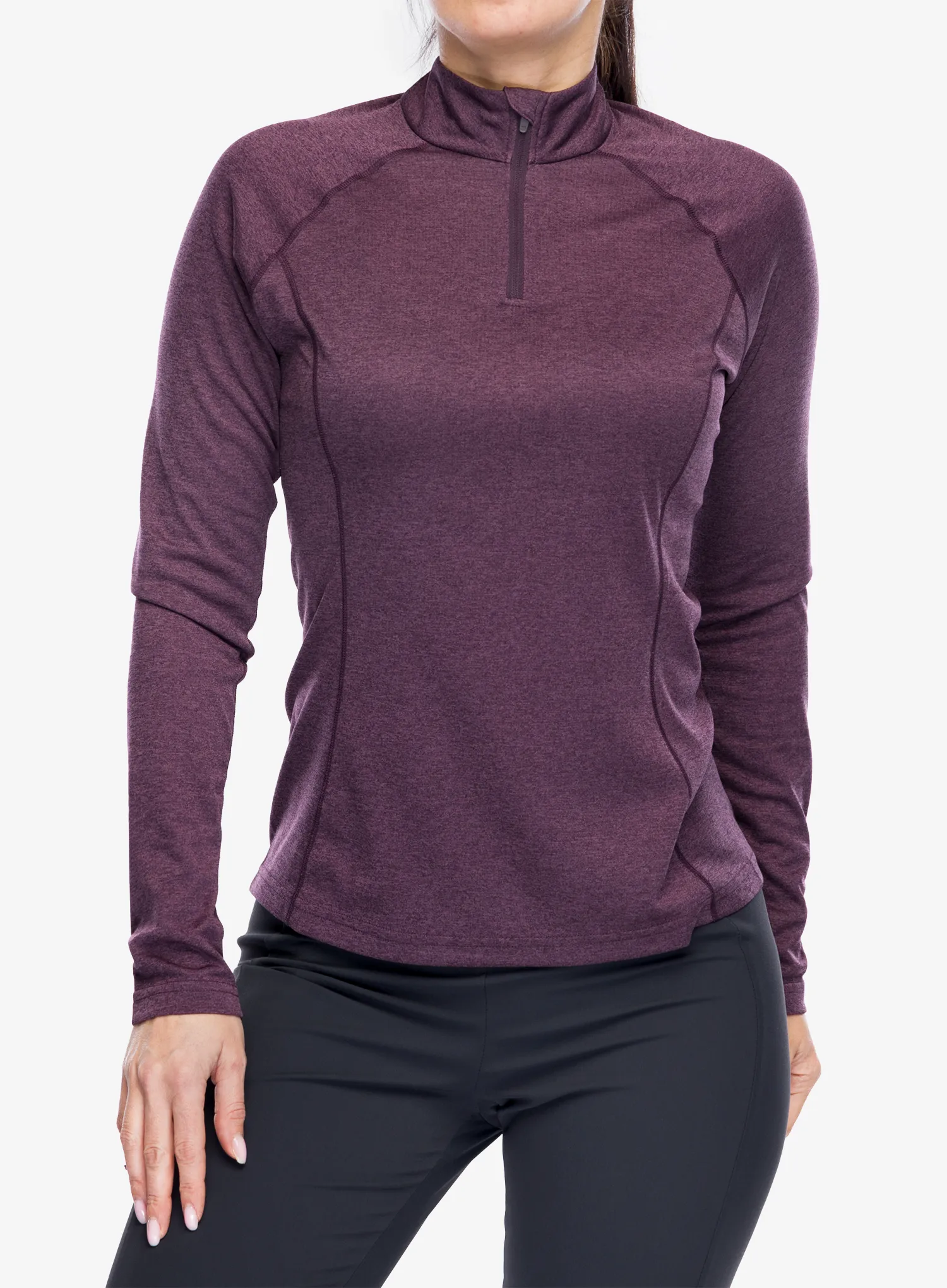 Ženska termo flis jopa Montane Dart Zip Neck - mulberry