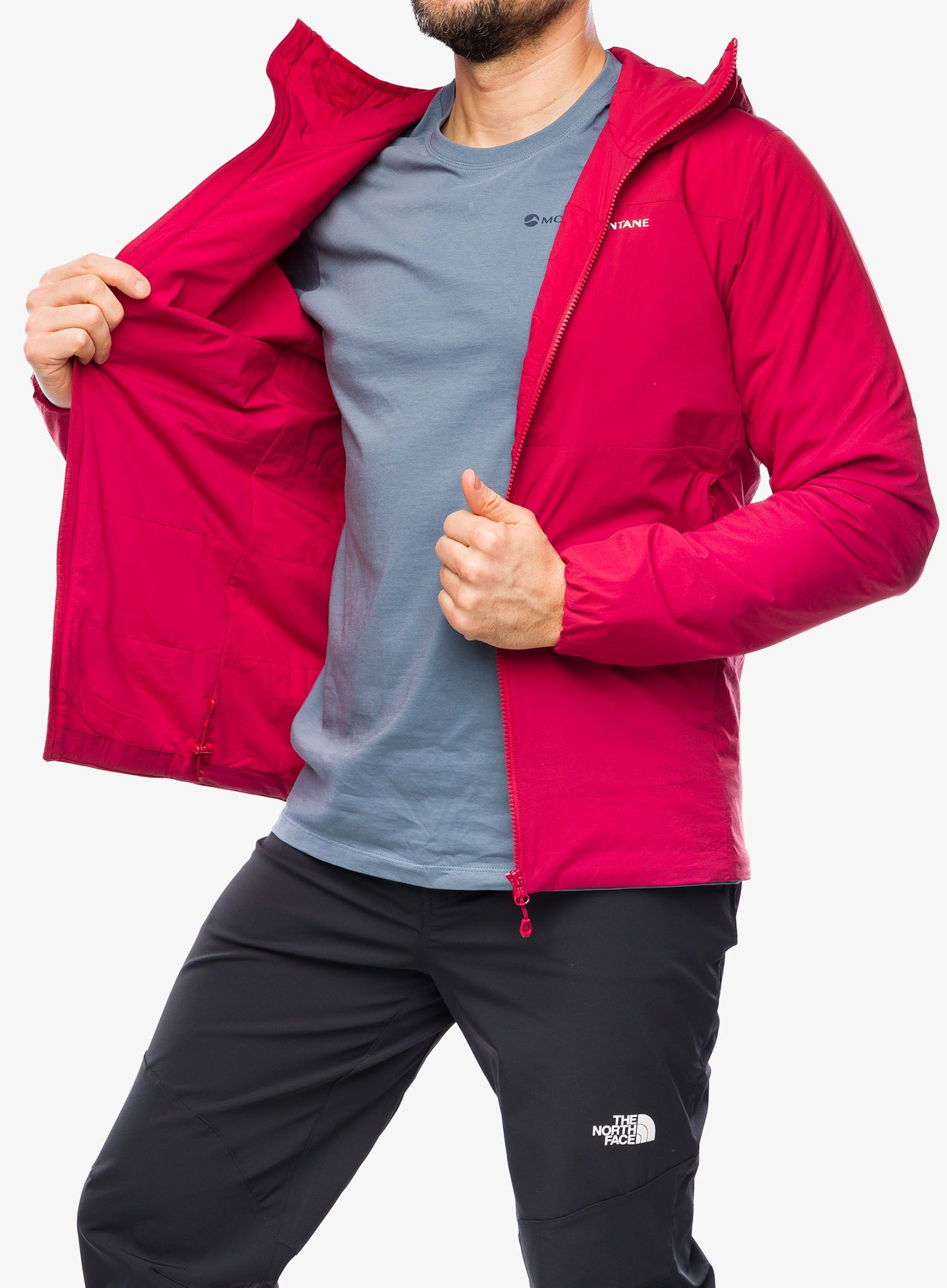 Sintetična jakna Montane Fireball Hoodie - acer red