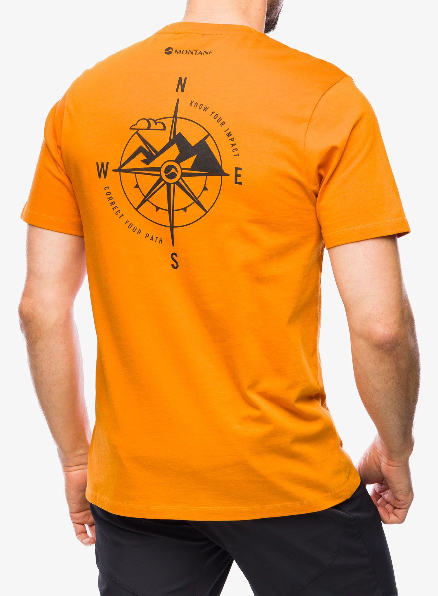 Bombažna majica Montane Impact Compass Tee - flame orange