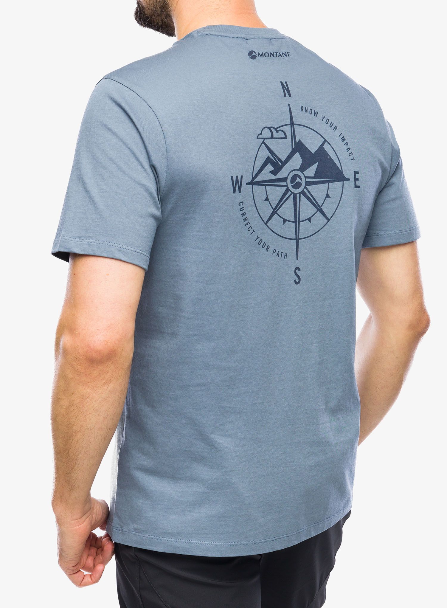 Majica s potiskom Montane Impact Compass Tee - stone blue
