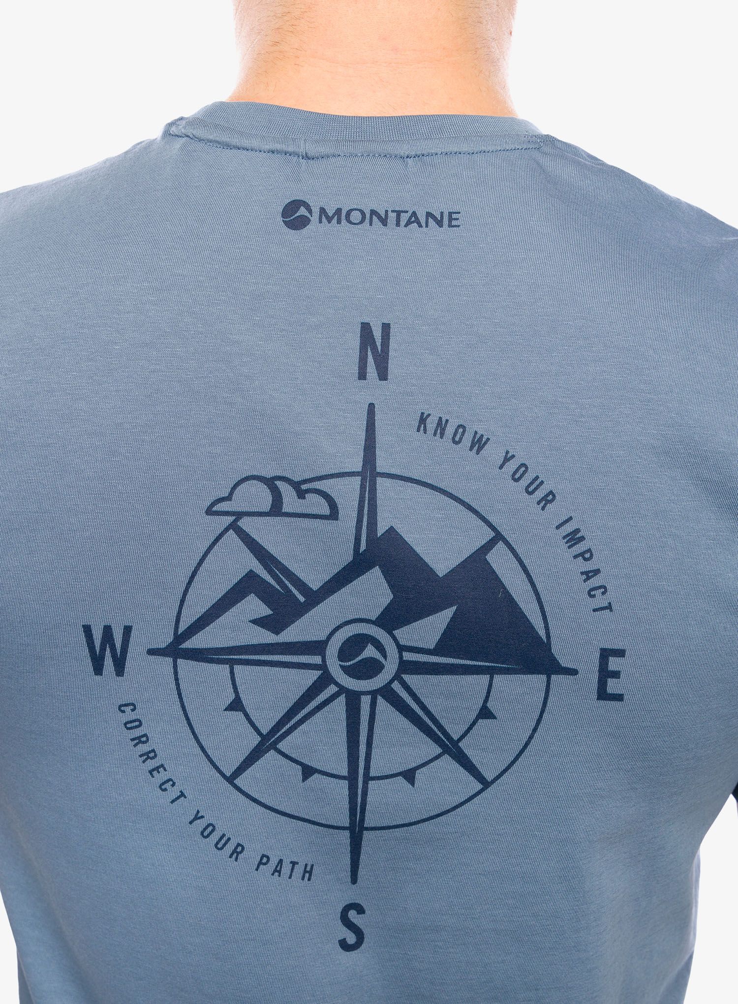 Majica s potiskom Montane Impact Compass Tee - stone blue