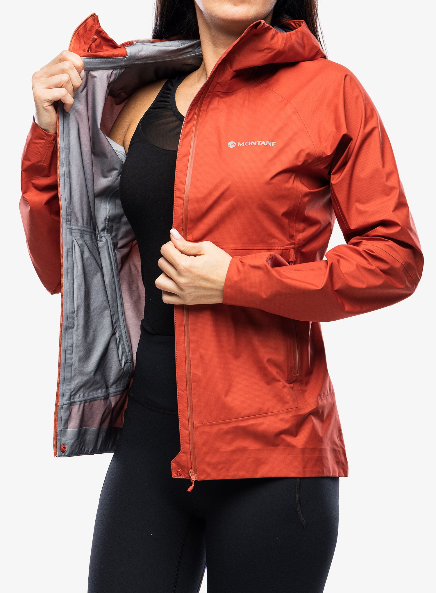 Ženska hardshell jakna Montane Phase Nano Jacket - saffron red