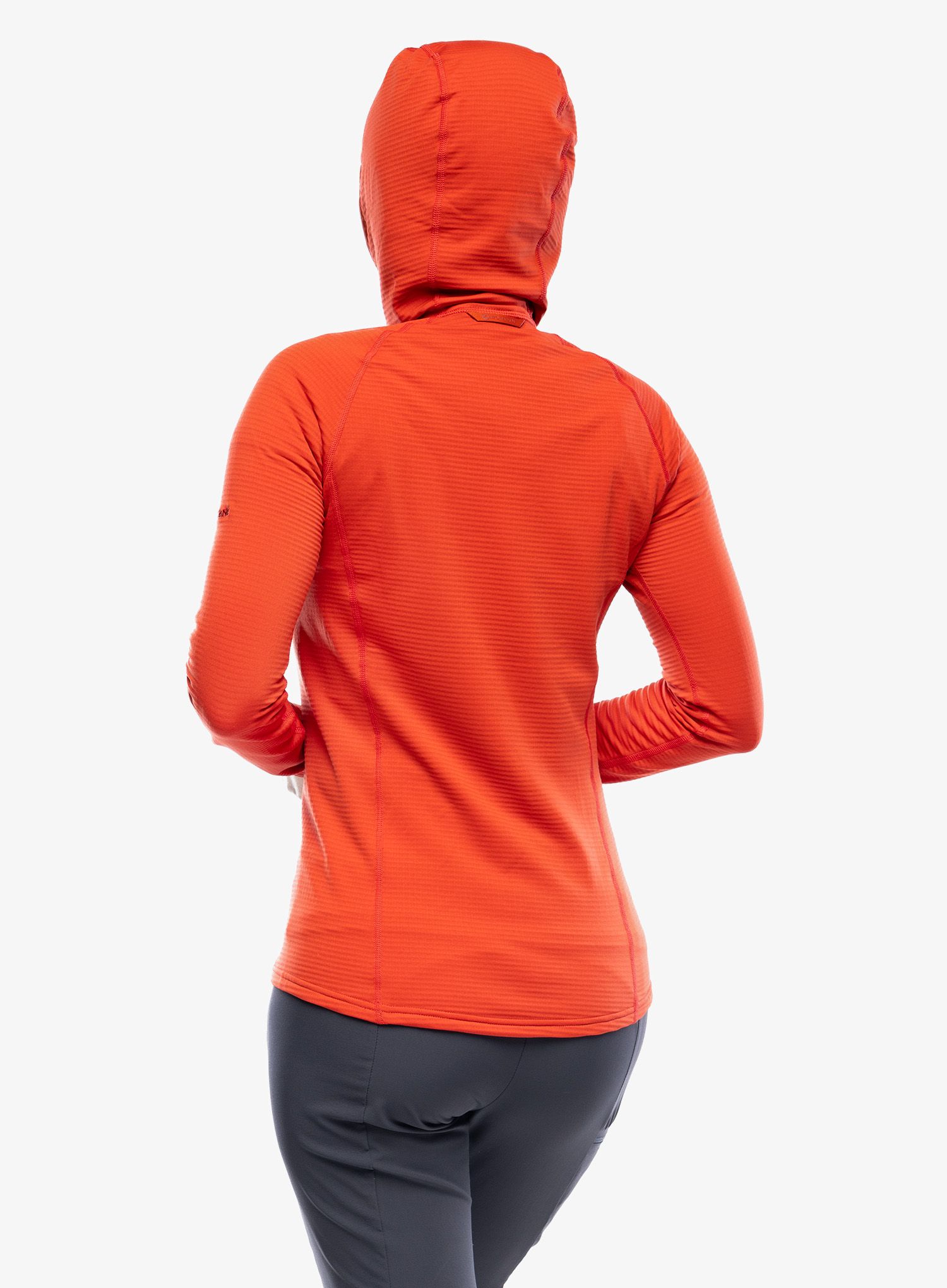 Ženska jopica z zadrgo Montane Protium Lite Hoodie - saffron red