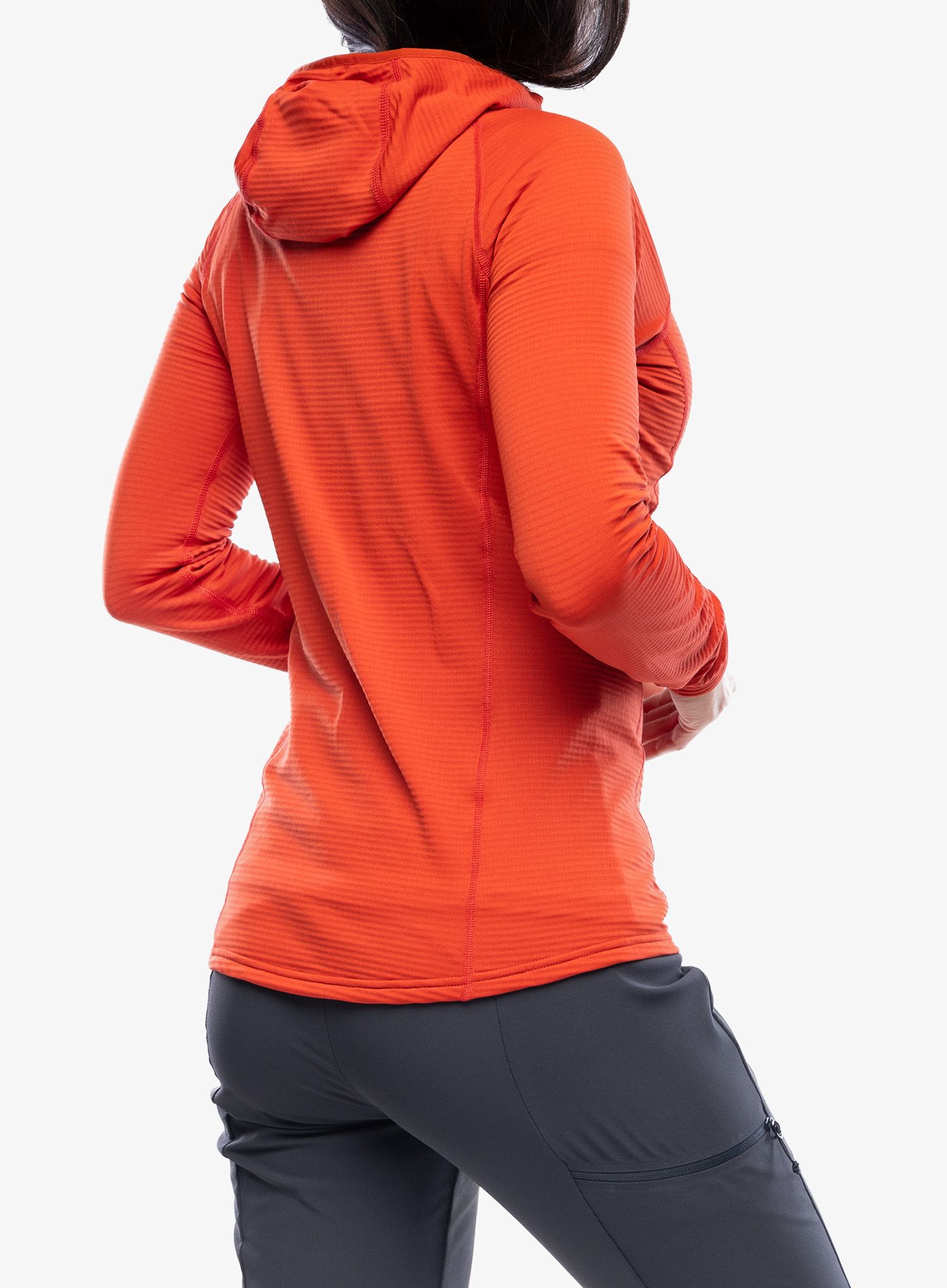 Ženska jopica z zadrgo Montane Protium Lite Hoodie - saffron red