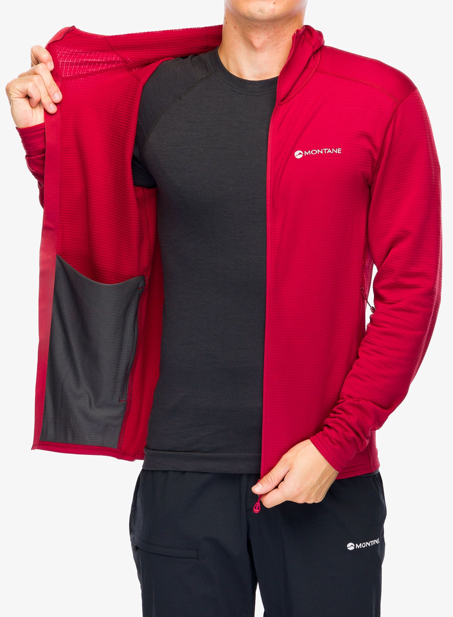 Jopica s kapuco Montane Protium Lite Hoodie - acer red