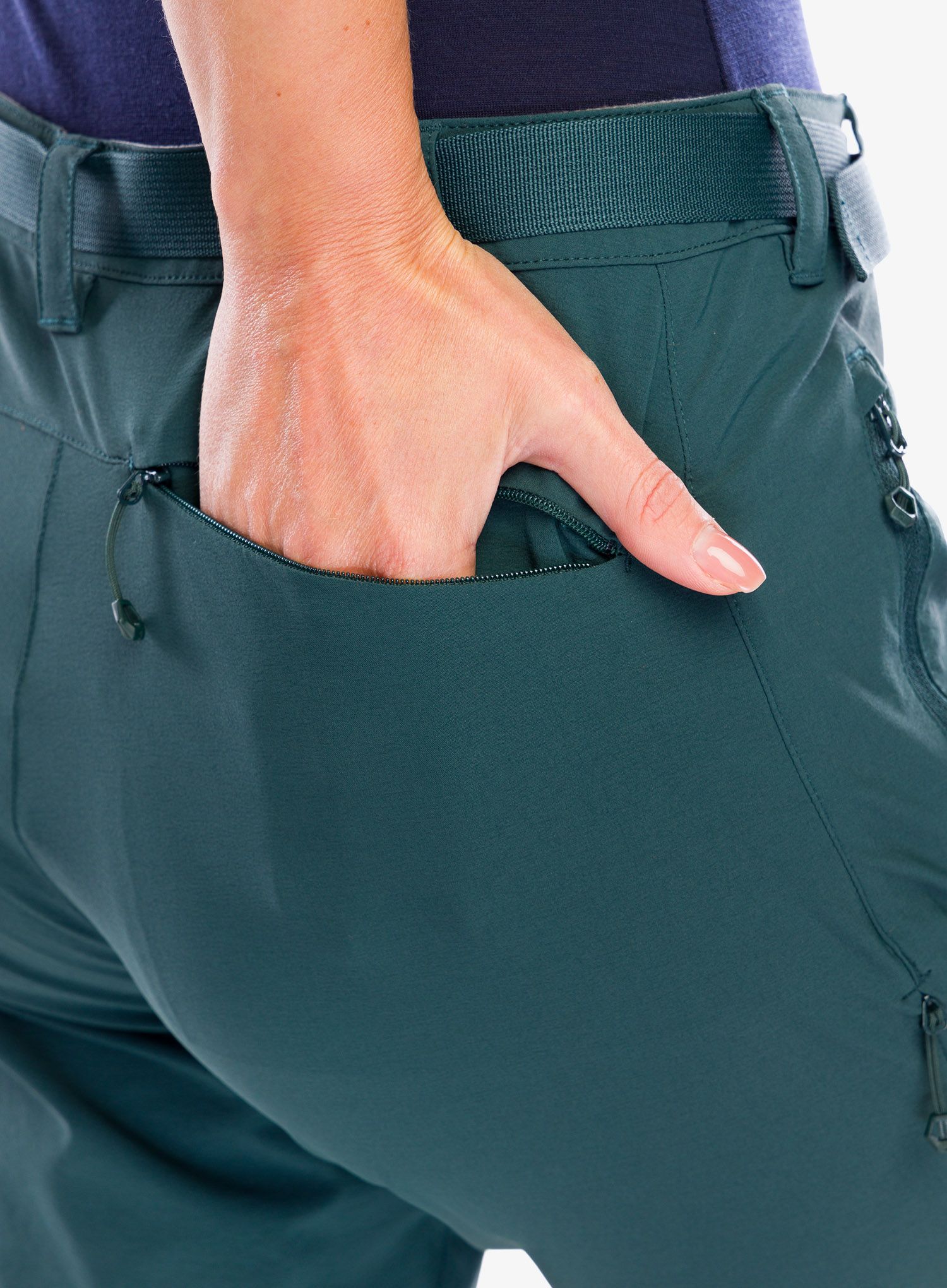 Ženske pohodniške hlače Montane Terra Stretch Pants - deep forest