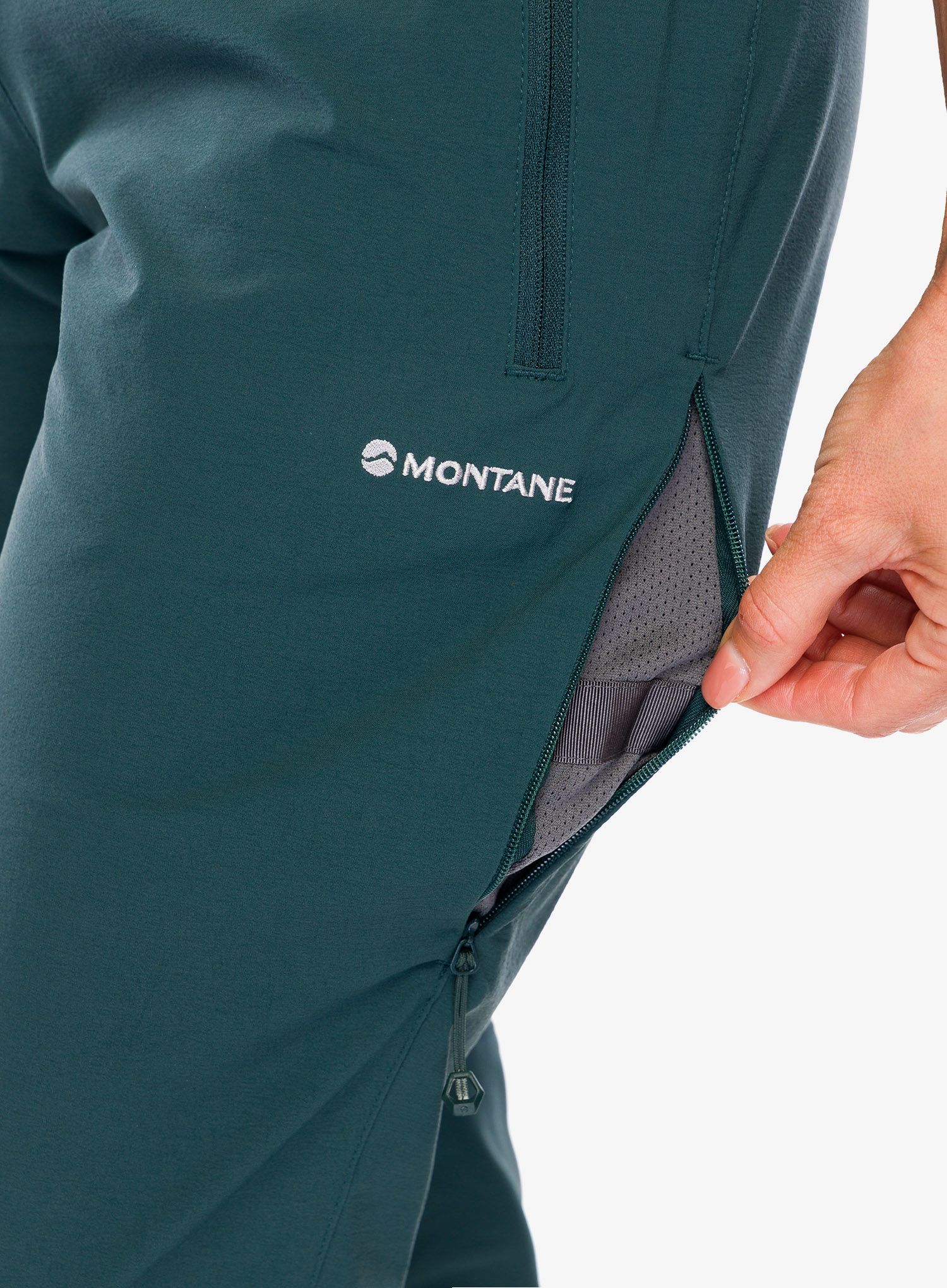 Ženske pohodniške hlače Montane Terra Stretch Pants - deep forest