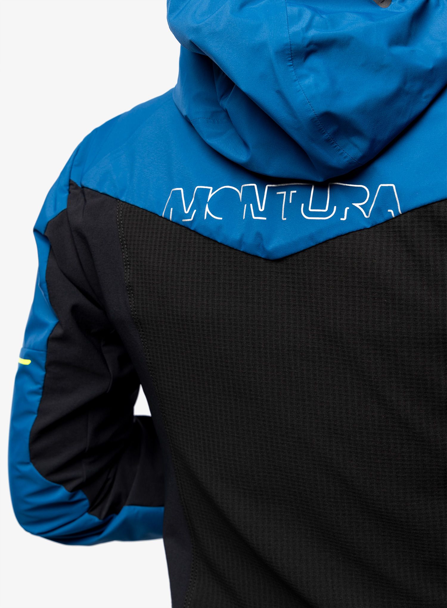 Ženska softshell jakna Montura Air Action Hybrid Jacket - deep blue/yellow fluo