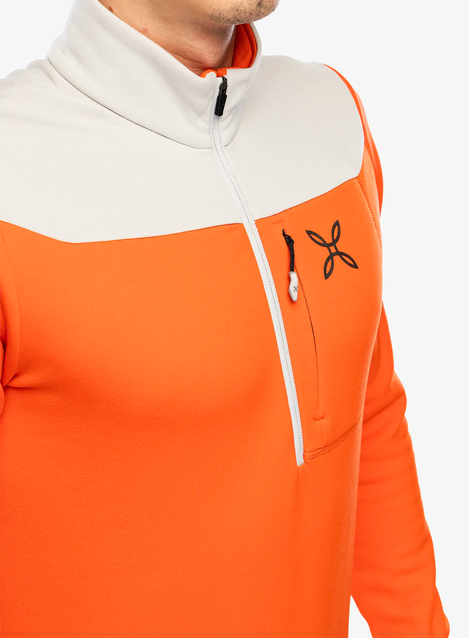 Flis Montura Altitude Anorak - orange/quiet grey