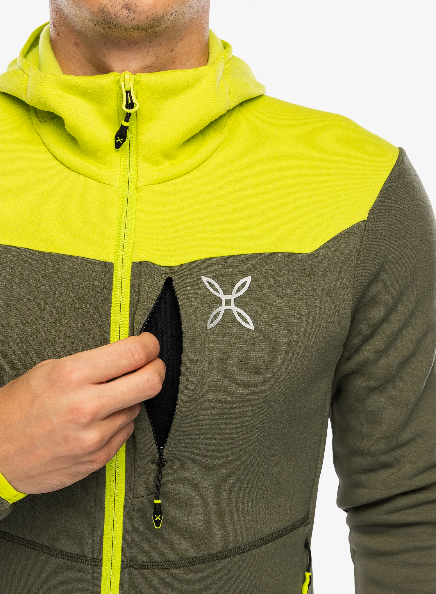 Flis Montura Altitude Maglia - sage green/lime green