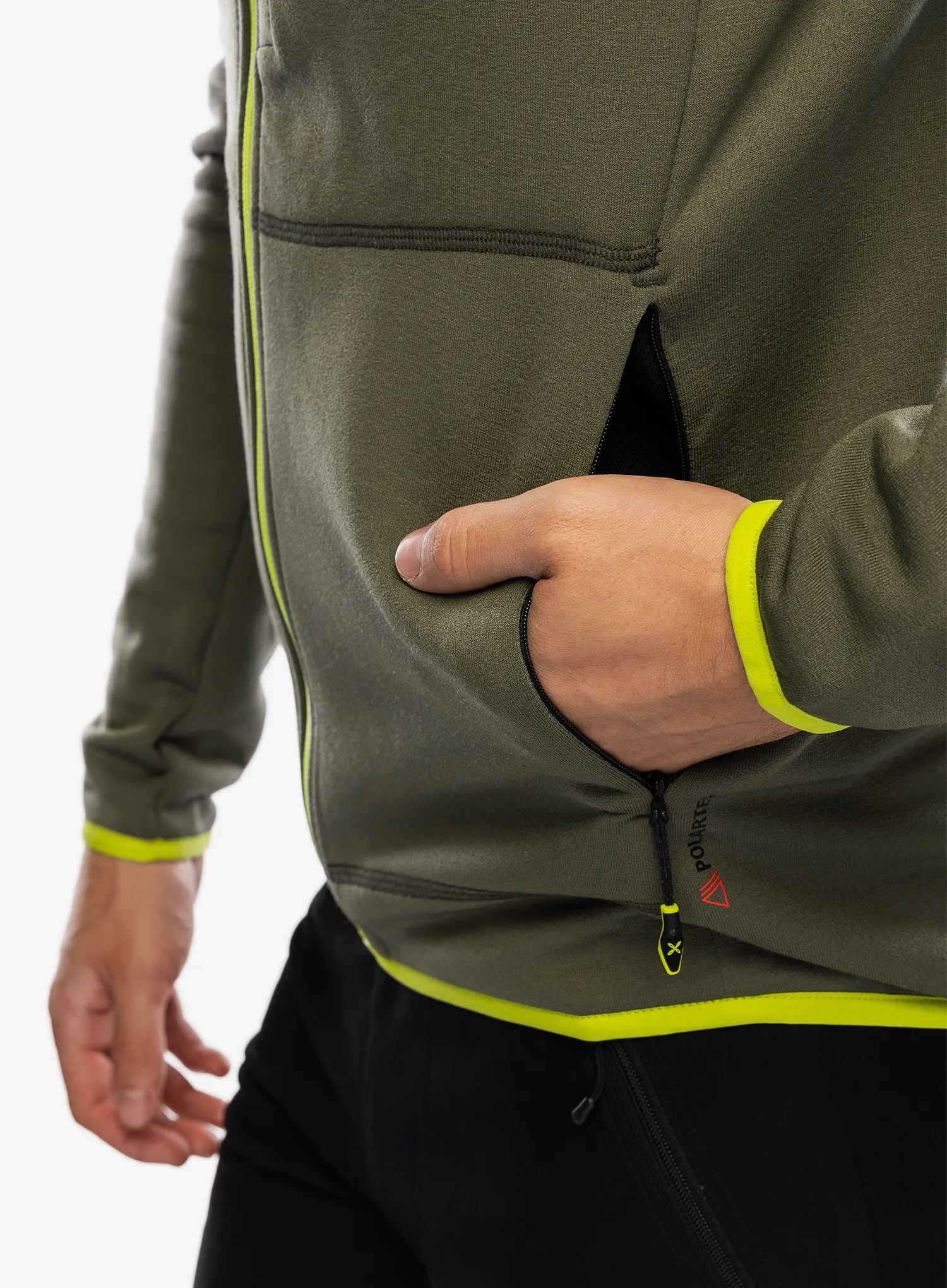 Flis Montura Altitude Maglia - sage green/lime green