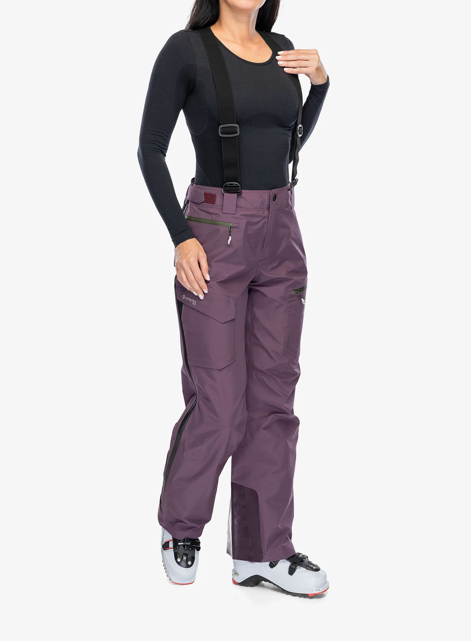 Ženske GORE-TEX hlače Montura Cliff Cover Pants - wine red/sage green